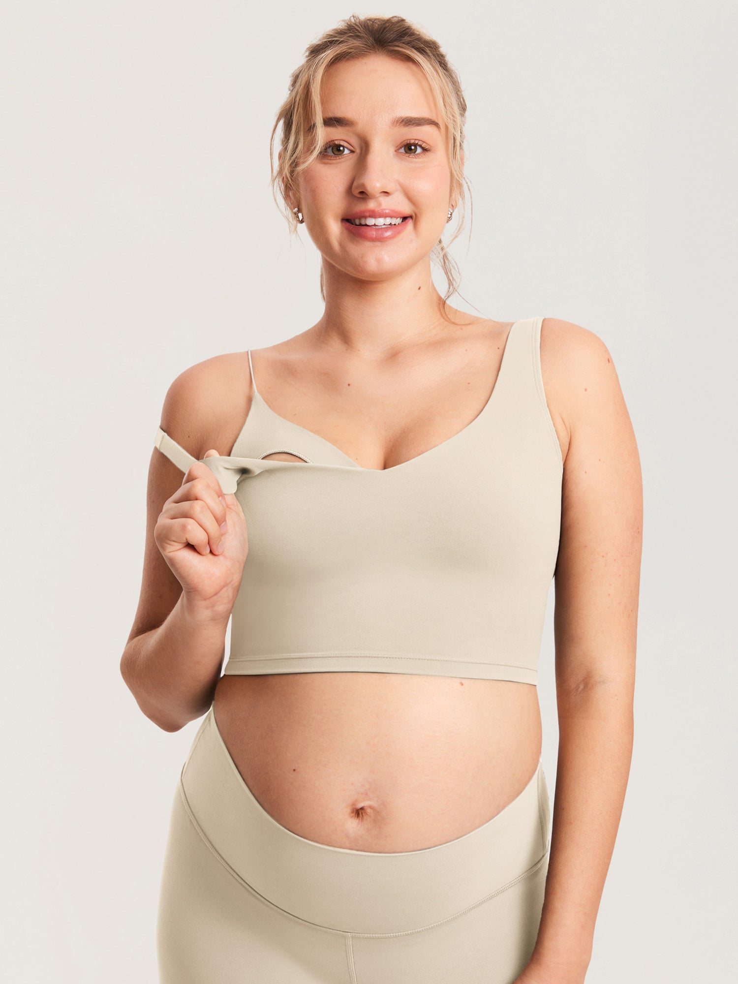 Natrelax® Nursing Crop Tank Top Mojave Tan