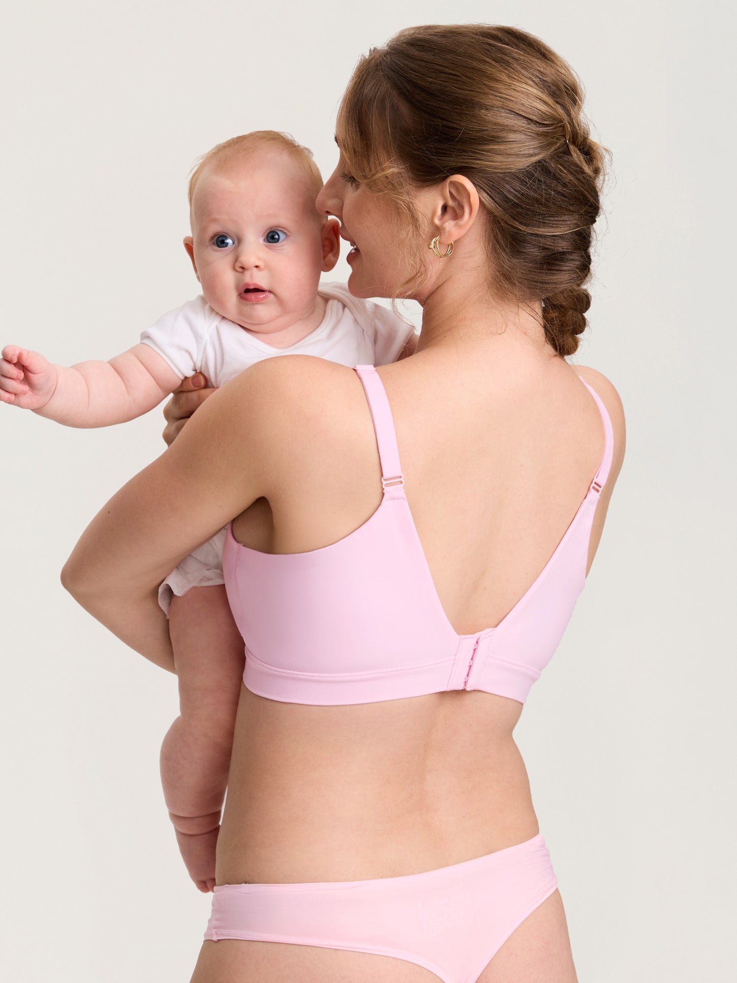 Inbarely® Plus Seamless Molded Nursing Bra Sweet Pink