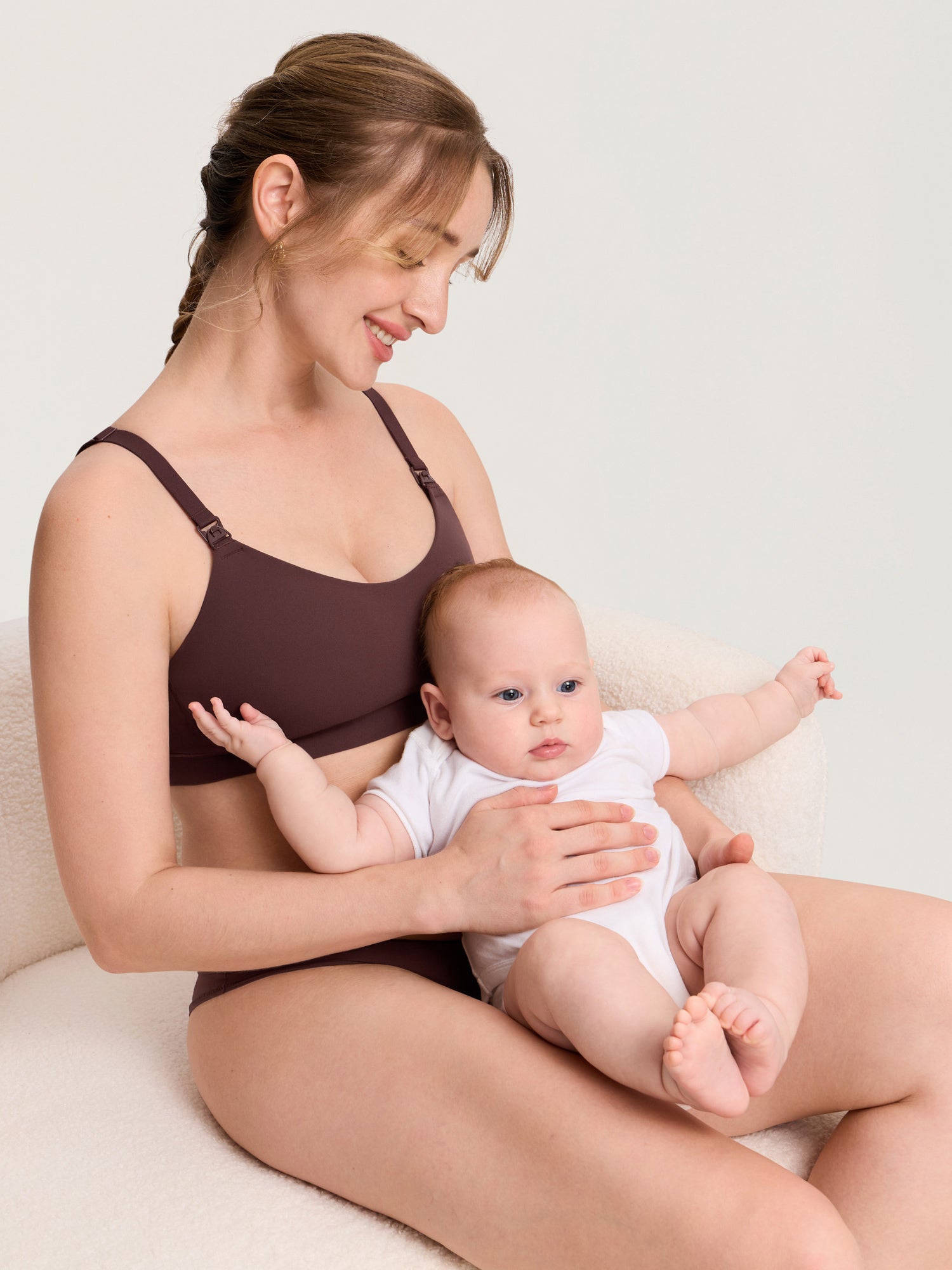 Inbarely® Plus Seamless Molded Nursing Bra Hazelnut
