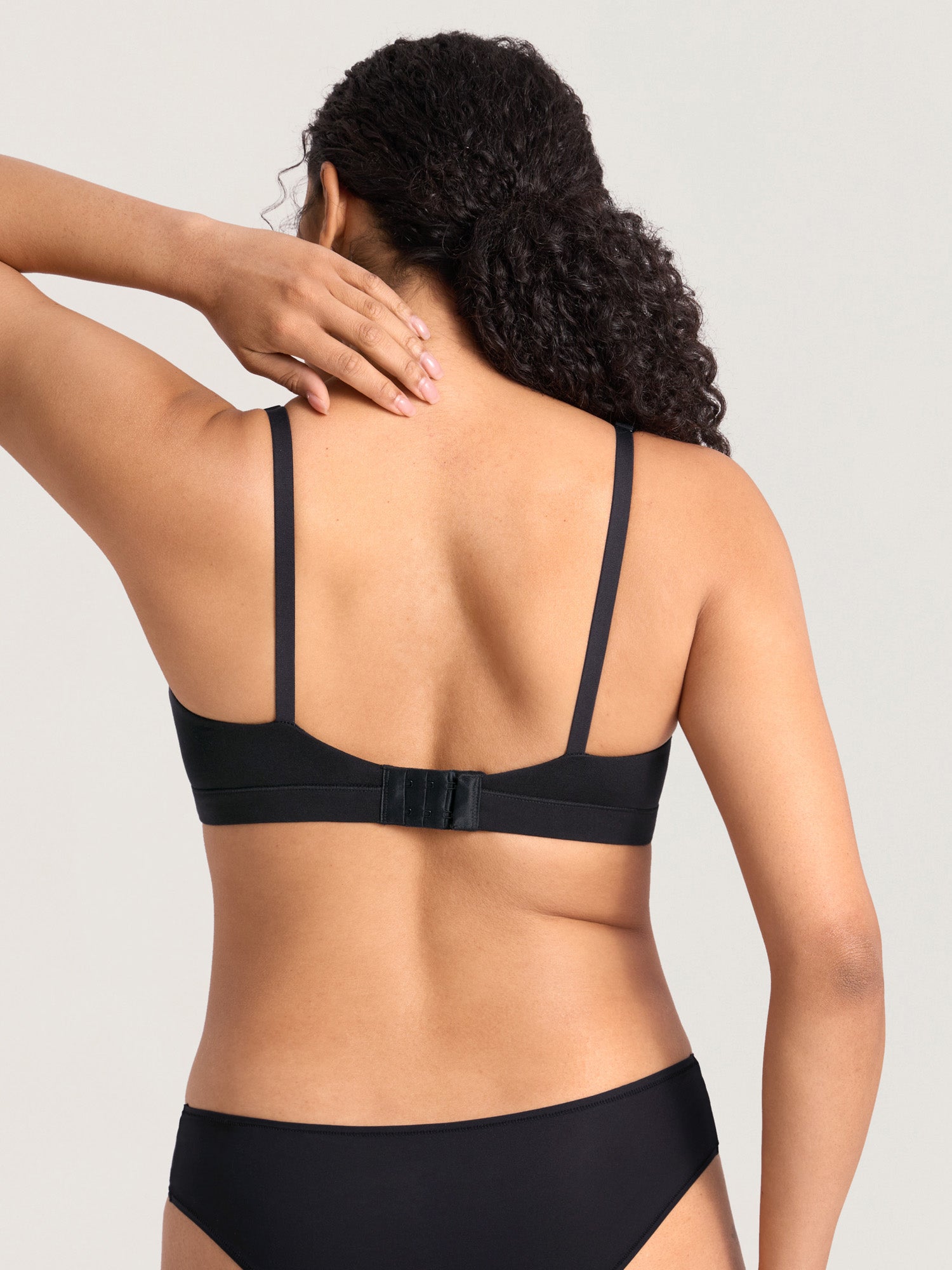 Cotton Lace Trim Nursing Bralette Black