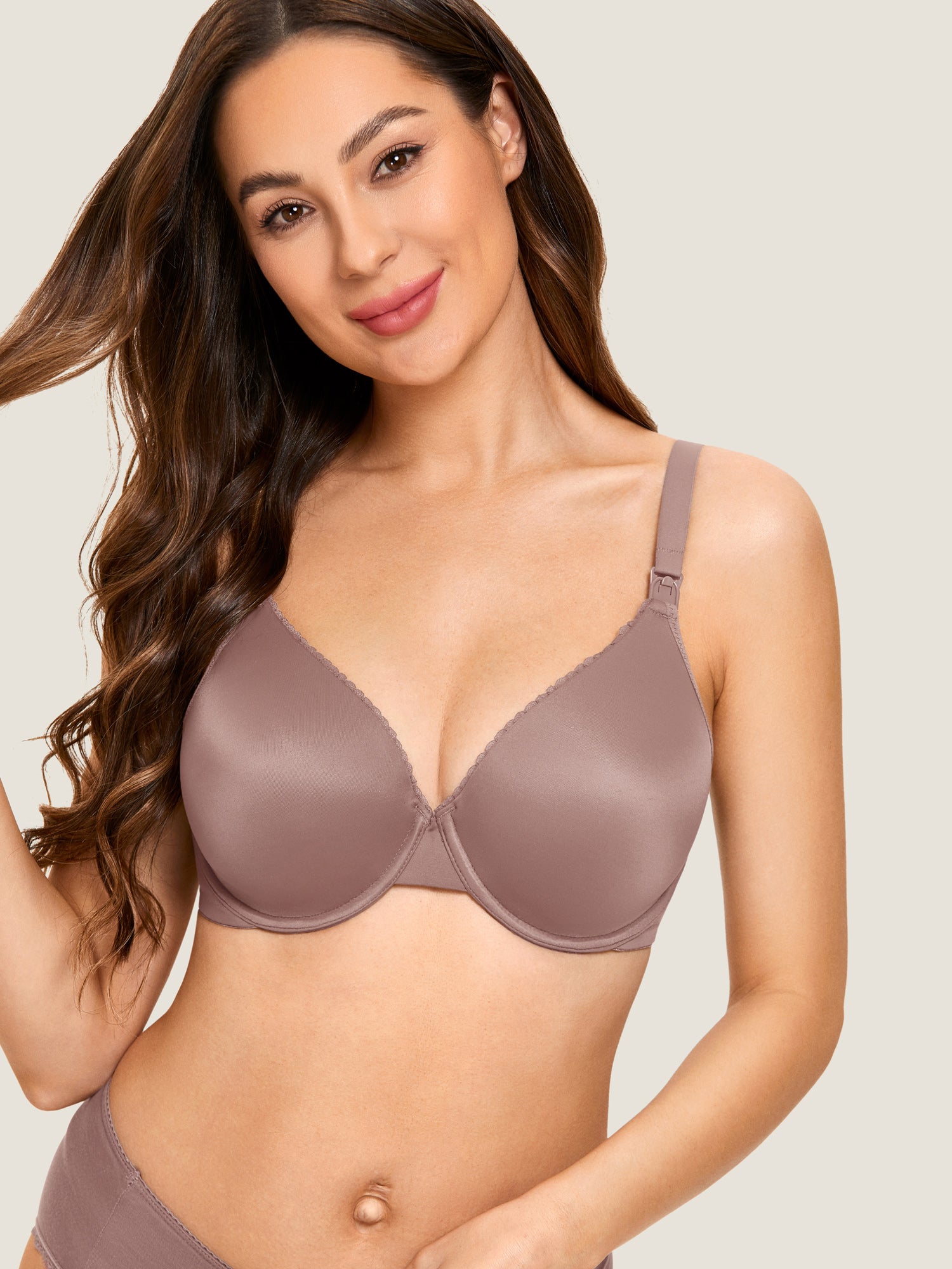 Underwired Support Nursing Bra Mochaccino