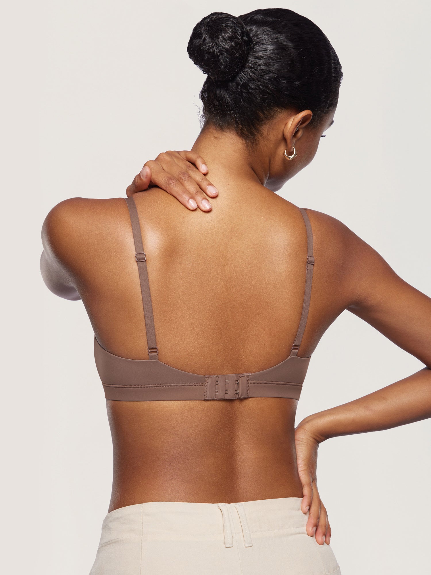 Inbarely® Crossover Everyday Bralette Brown Purple