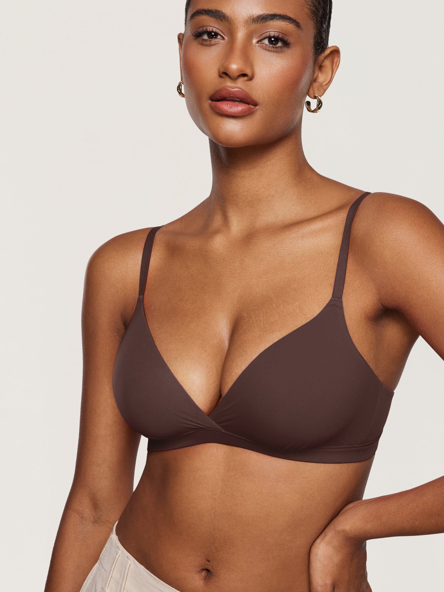Inbarely® Crossover Everyday Bralette Hazelnut