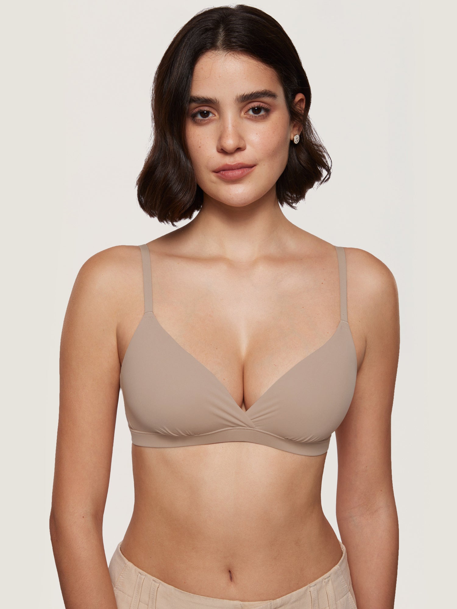 Inbarely® Crossover Everyday Bralette Rose Gray