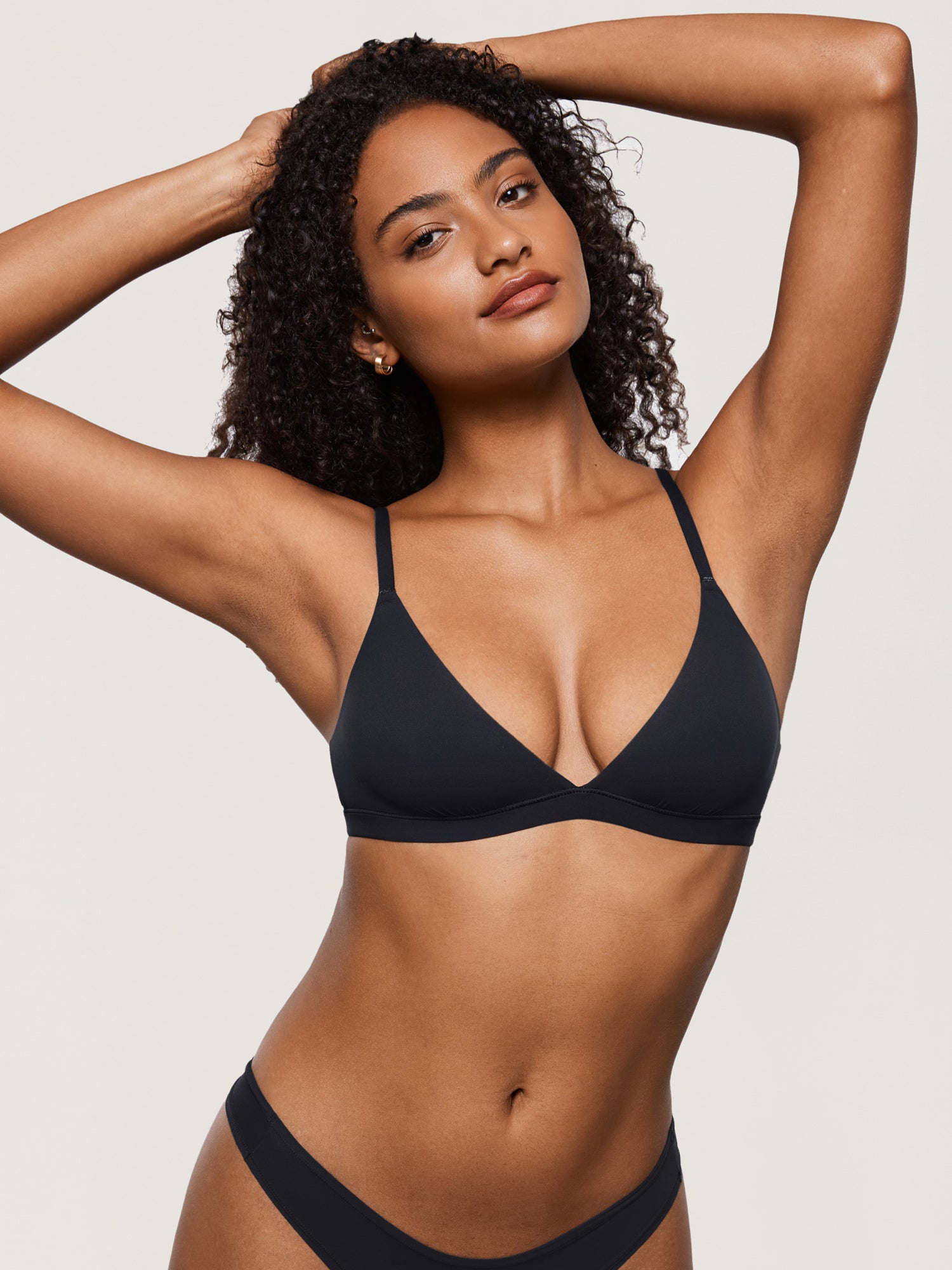 Inbarely® Soft Triangle Bralette Black
