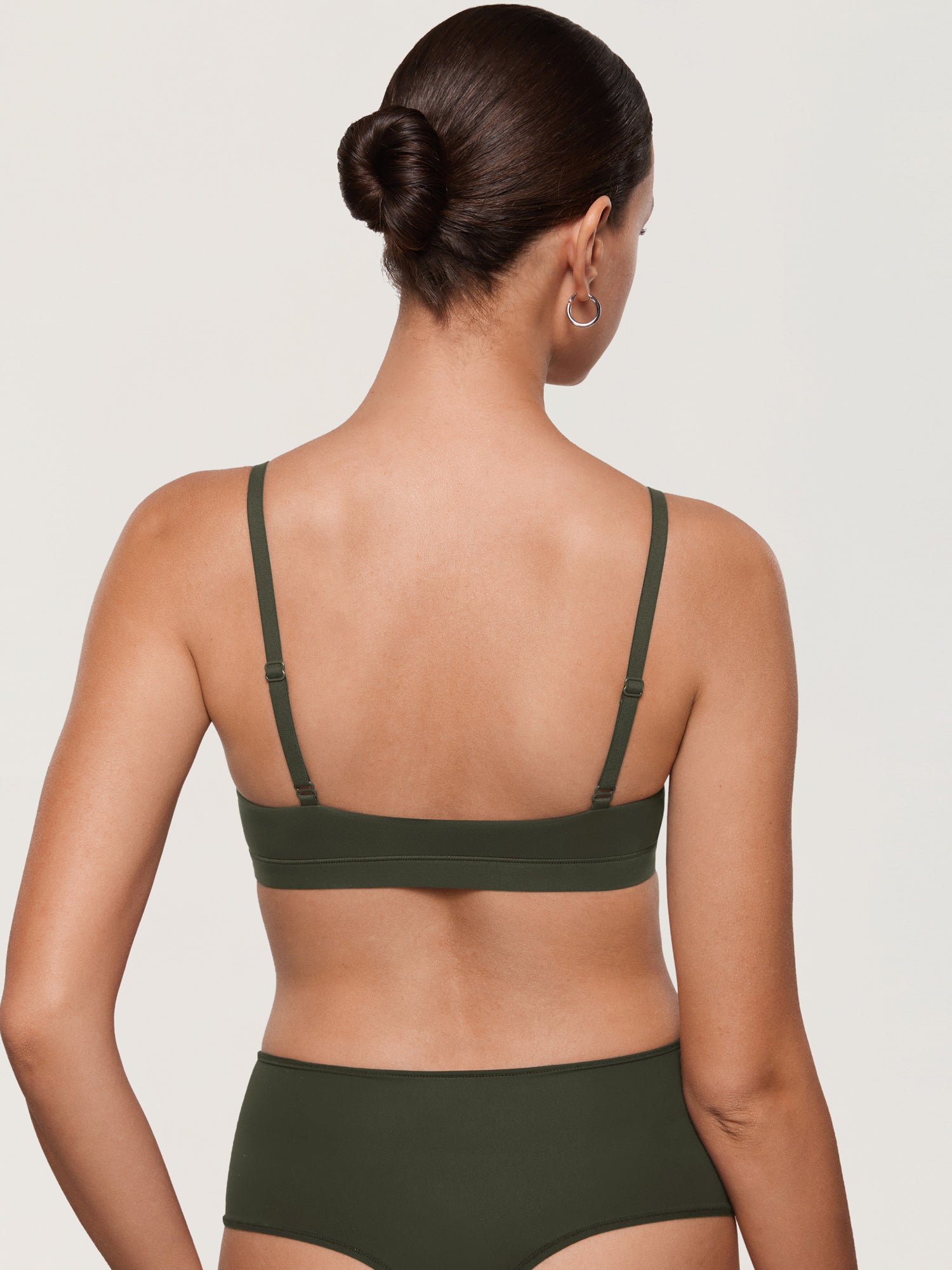 Inbarely® Soft Triangle Bralette Olive Green