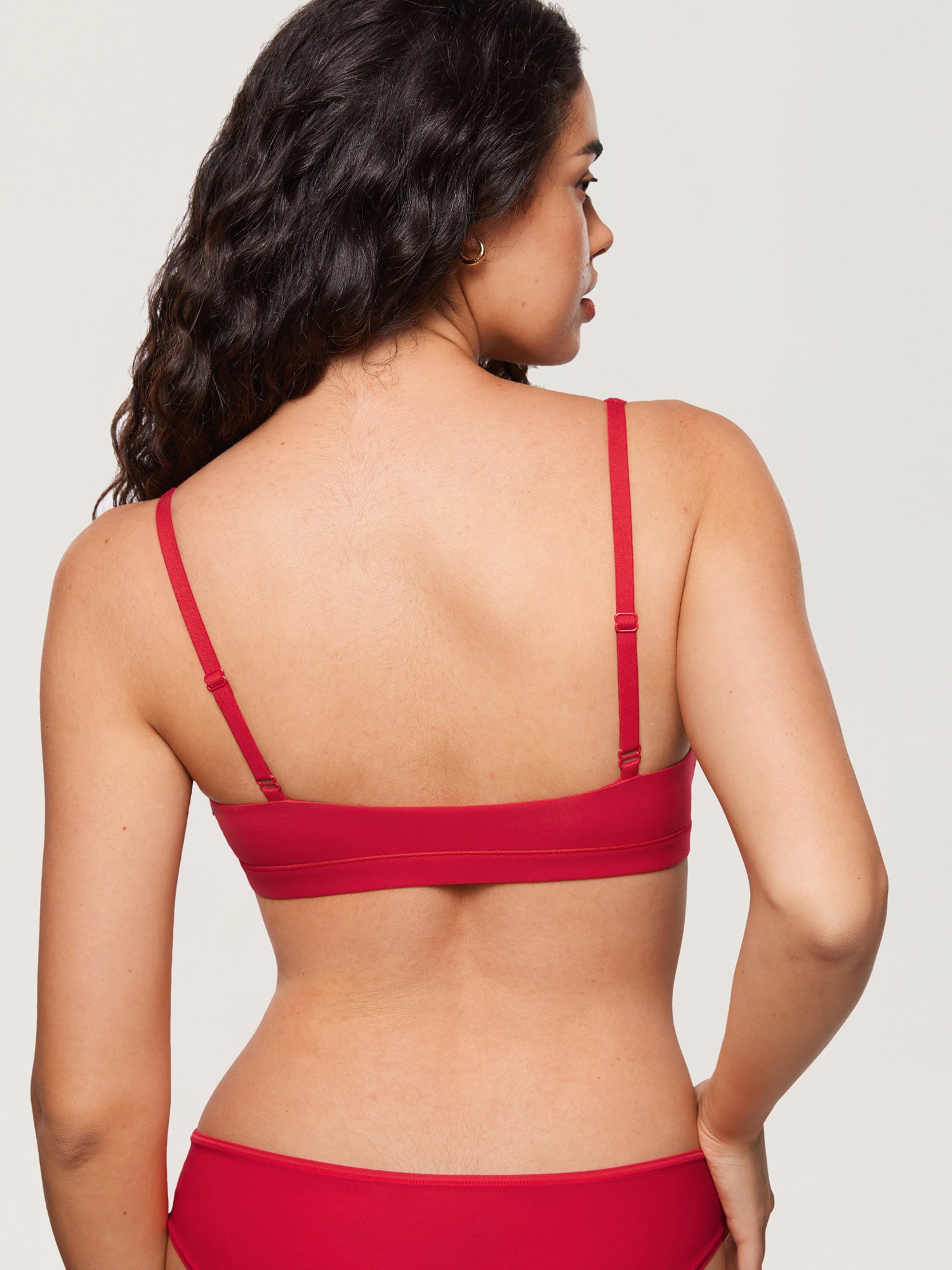Inbarely® Soft Deep V Bralette Lipstick Red