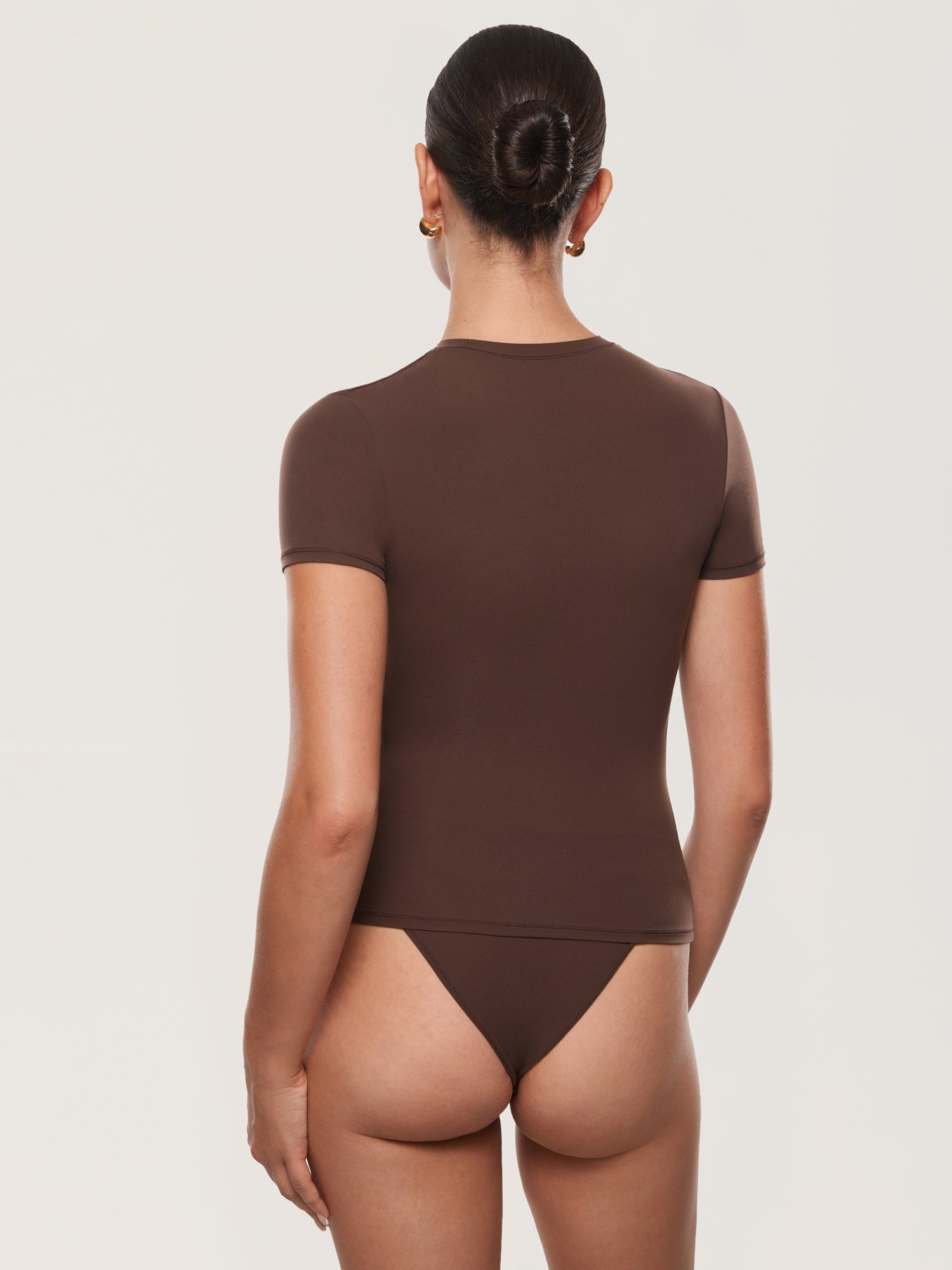 Inbarely® Soft Basic Short Sleeve Tees Hazelnut