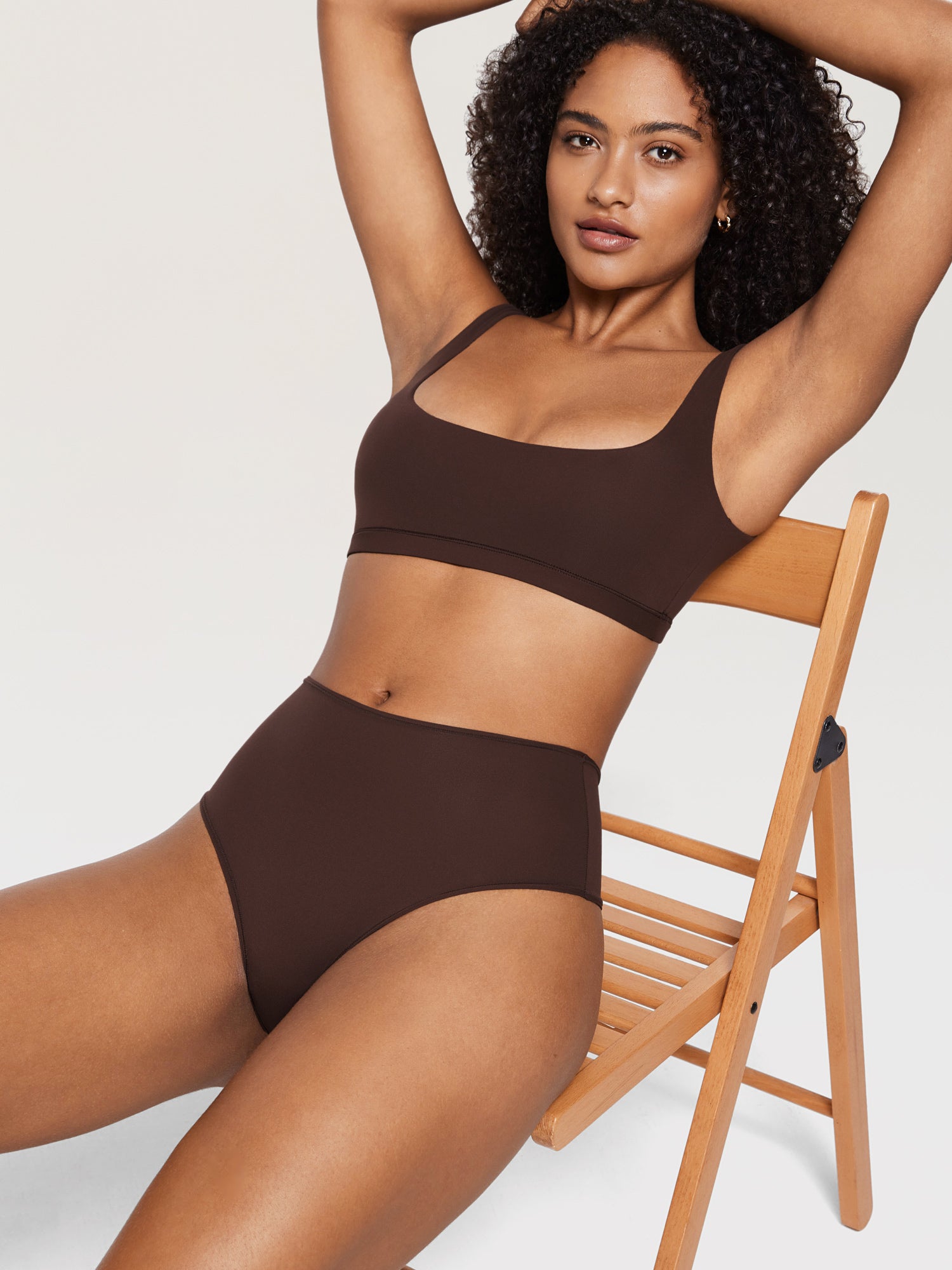 Inbarely® Soft High Rise Thongs 3 Pack Hazelnut (3pack)