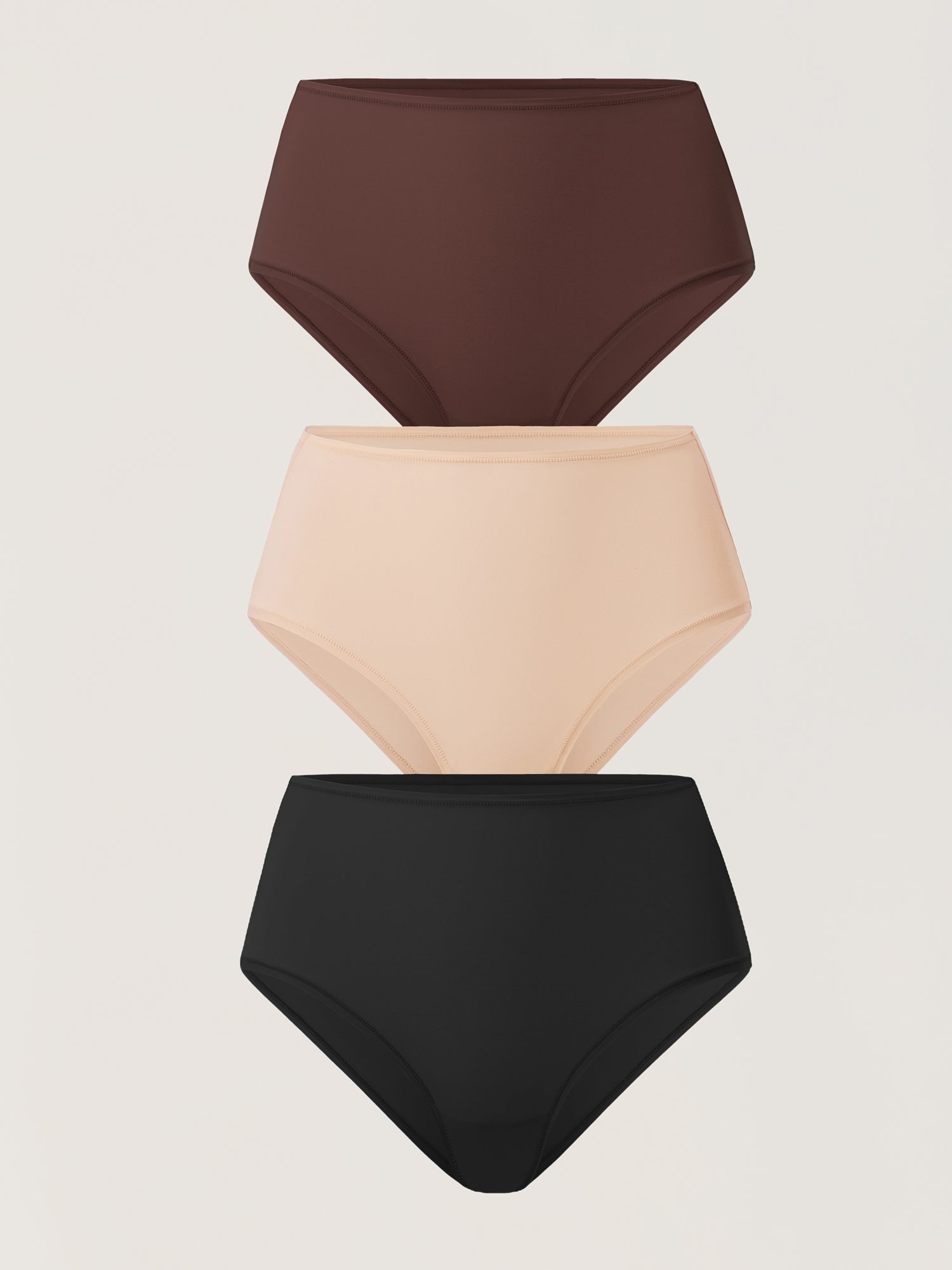 Inbarely® Soft Mid Waist Full Briefs 3 Pack Basic 05 (3pack)