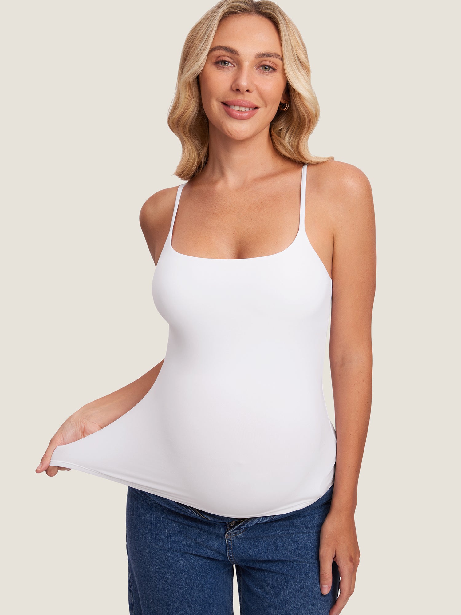 Inbarely® Maternity Camisole Tank Top Desert skin