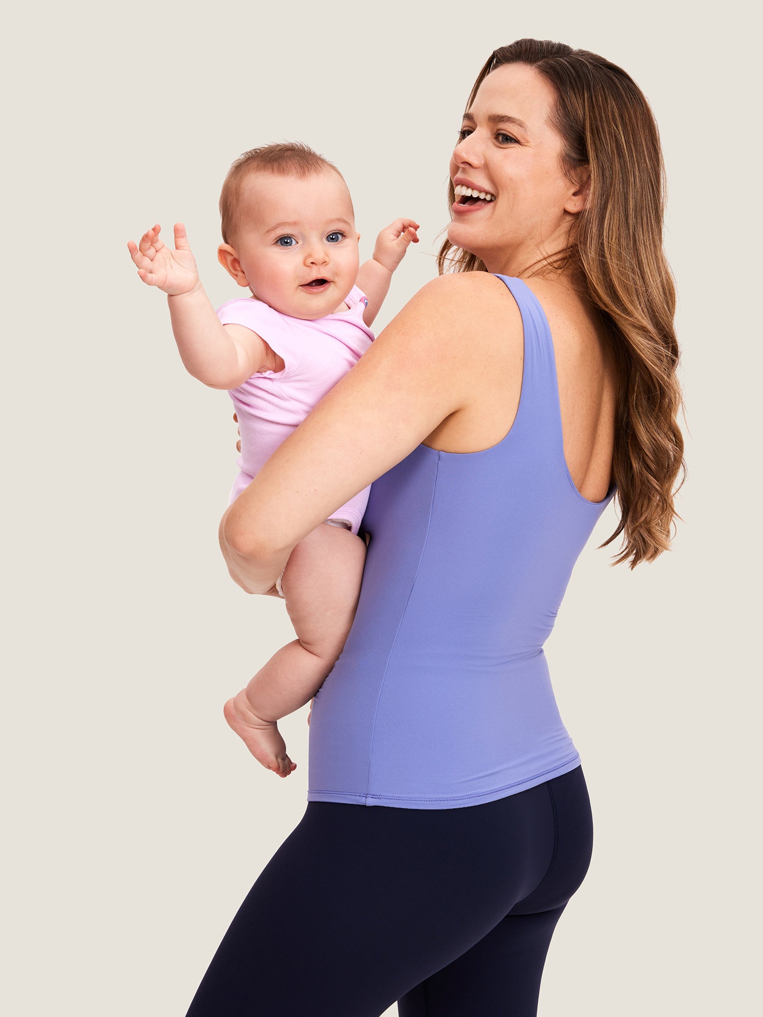 Inbarely® Square Neck Maternity Tank Top Persian Blue