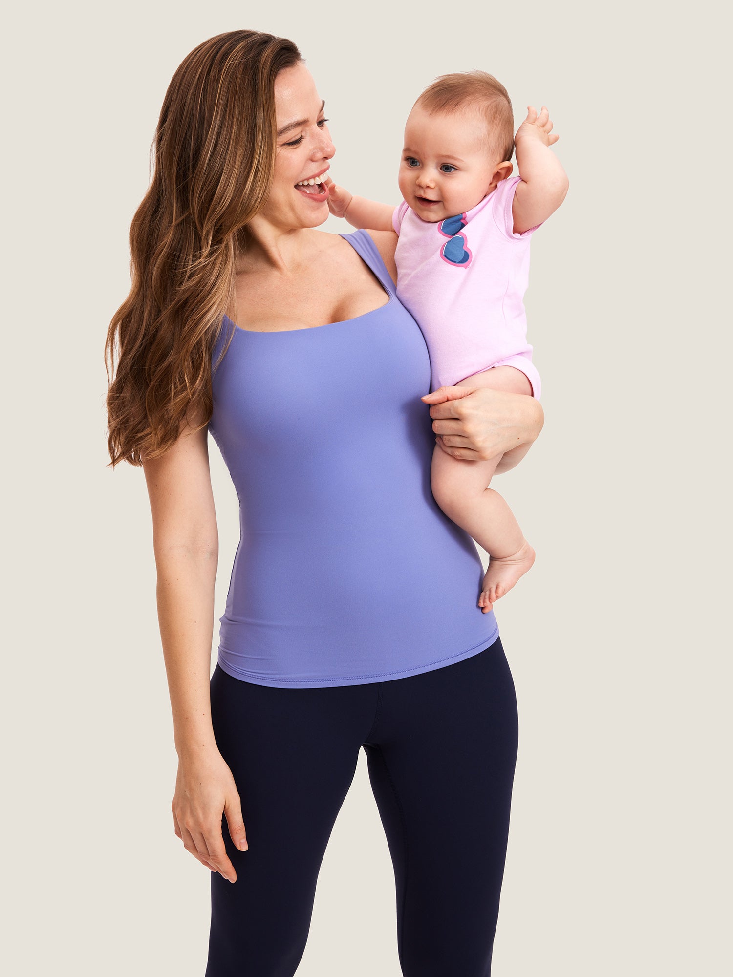 Inbarely® Square Neck Maternity Tank Top Persian Blue