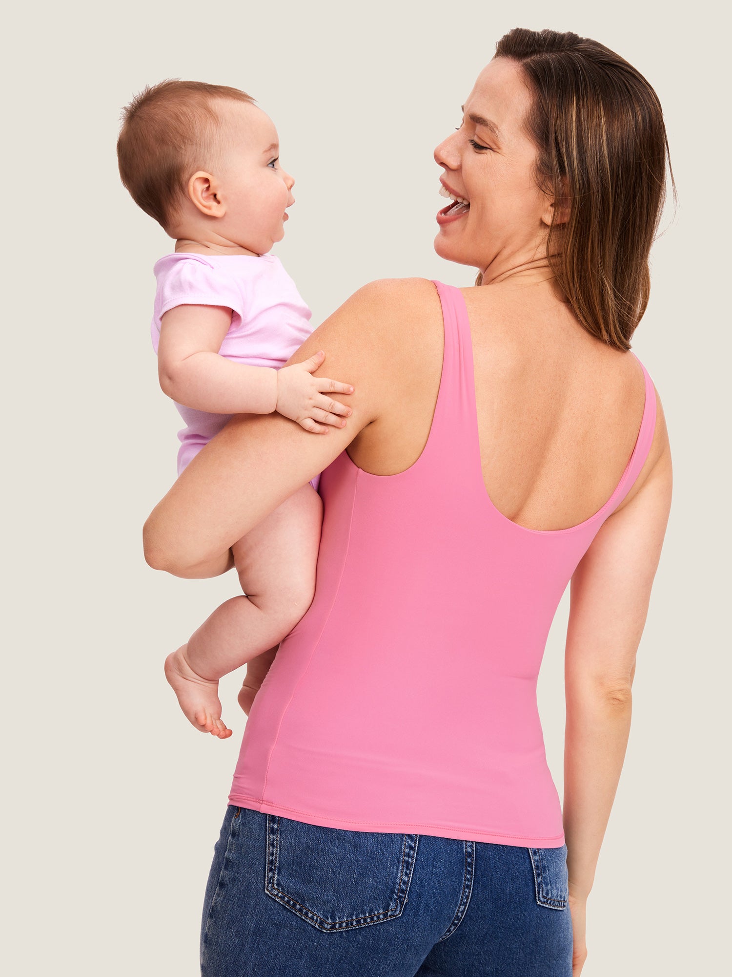 Inbarely® Square Neck Maternity Tank Top Crabapple Pink