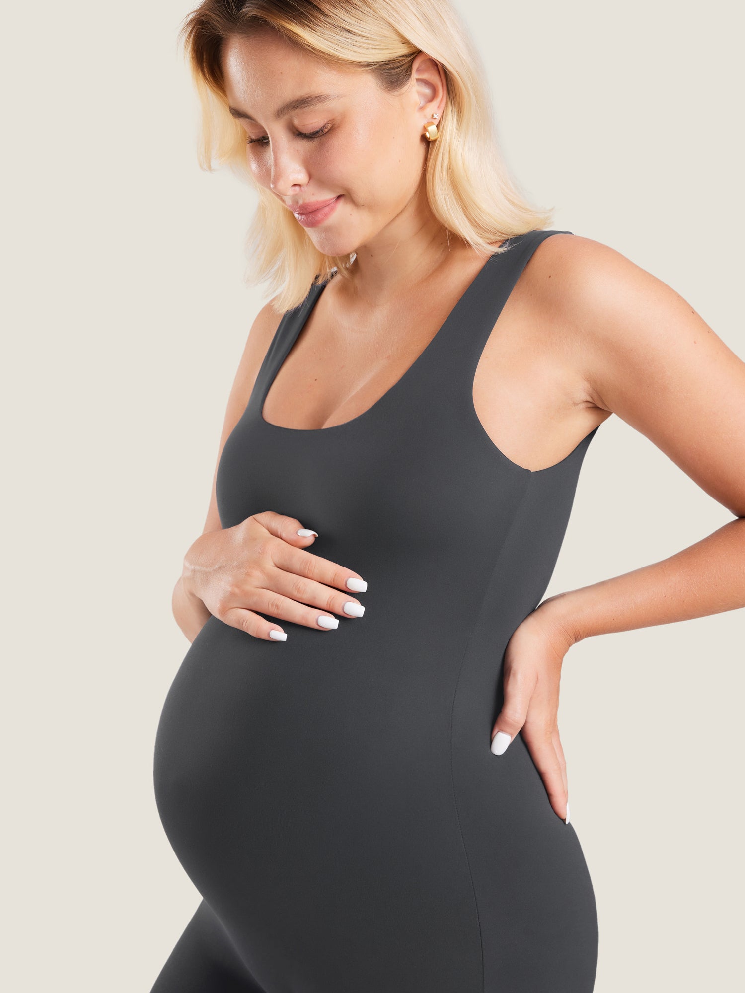 Natrelax® Maternity Romper Mysterious Grey