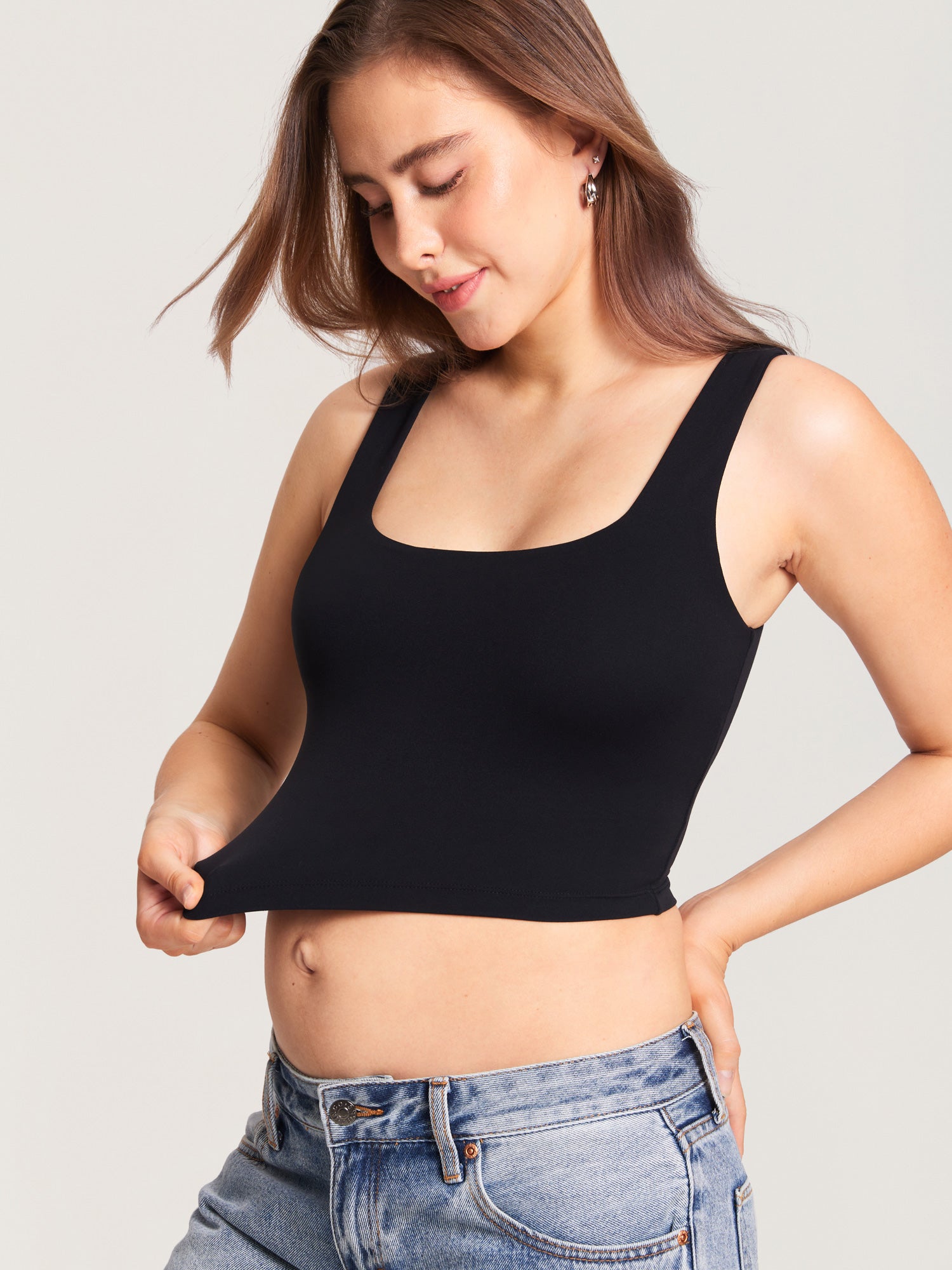 Natrelax® Pumping Crop Tank Top Black