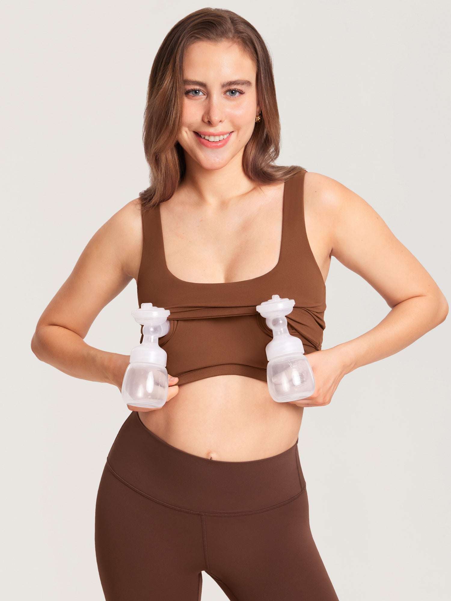 Natrelax® Pumping Crop Tank Top Croissant Brown