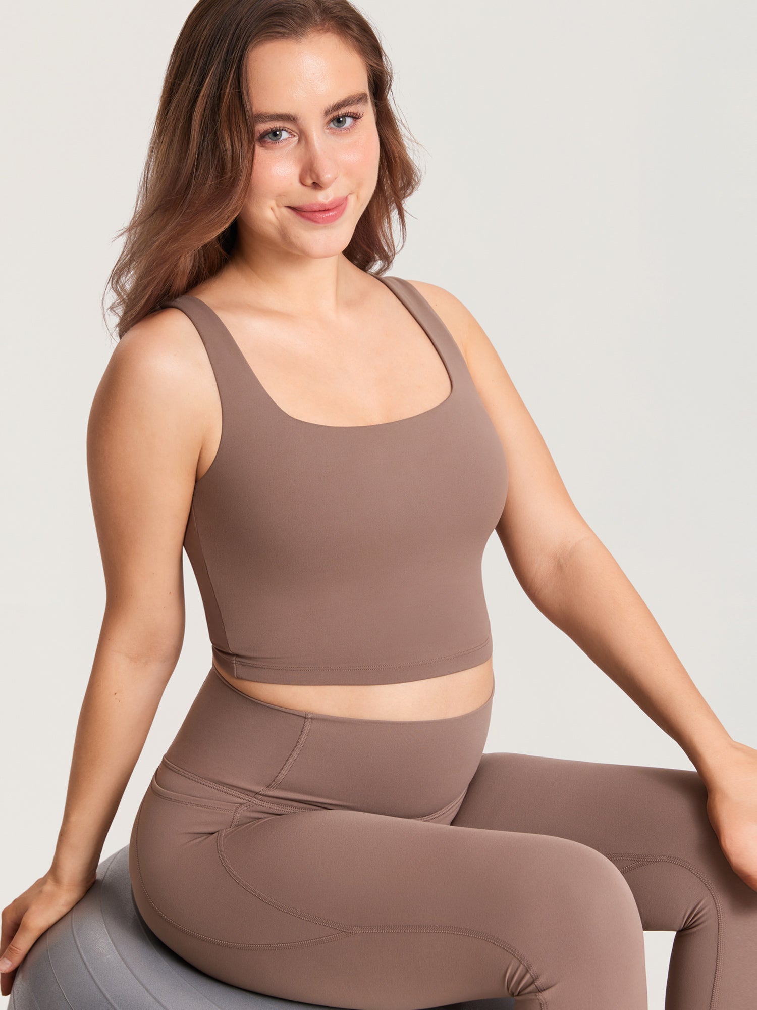 Natrelax® Pumping Crop Tank Top Brown Purple