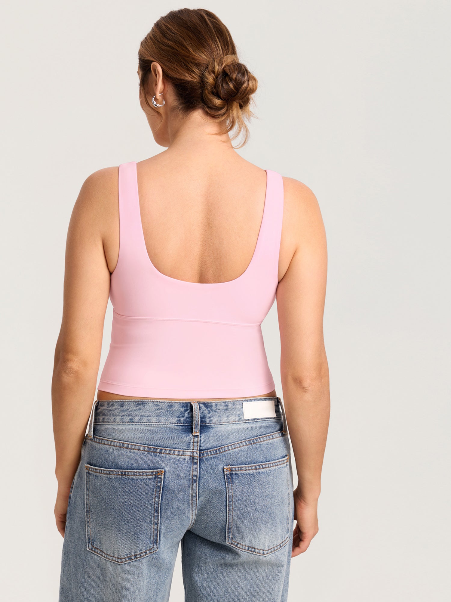 Natrelax® Crossover Nursing Crop Tank Top Sweet Pink