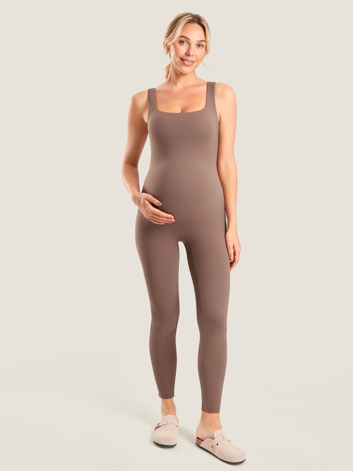 Natrelax® Maternity Jumpsuit Brown Purple
