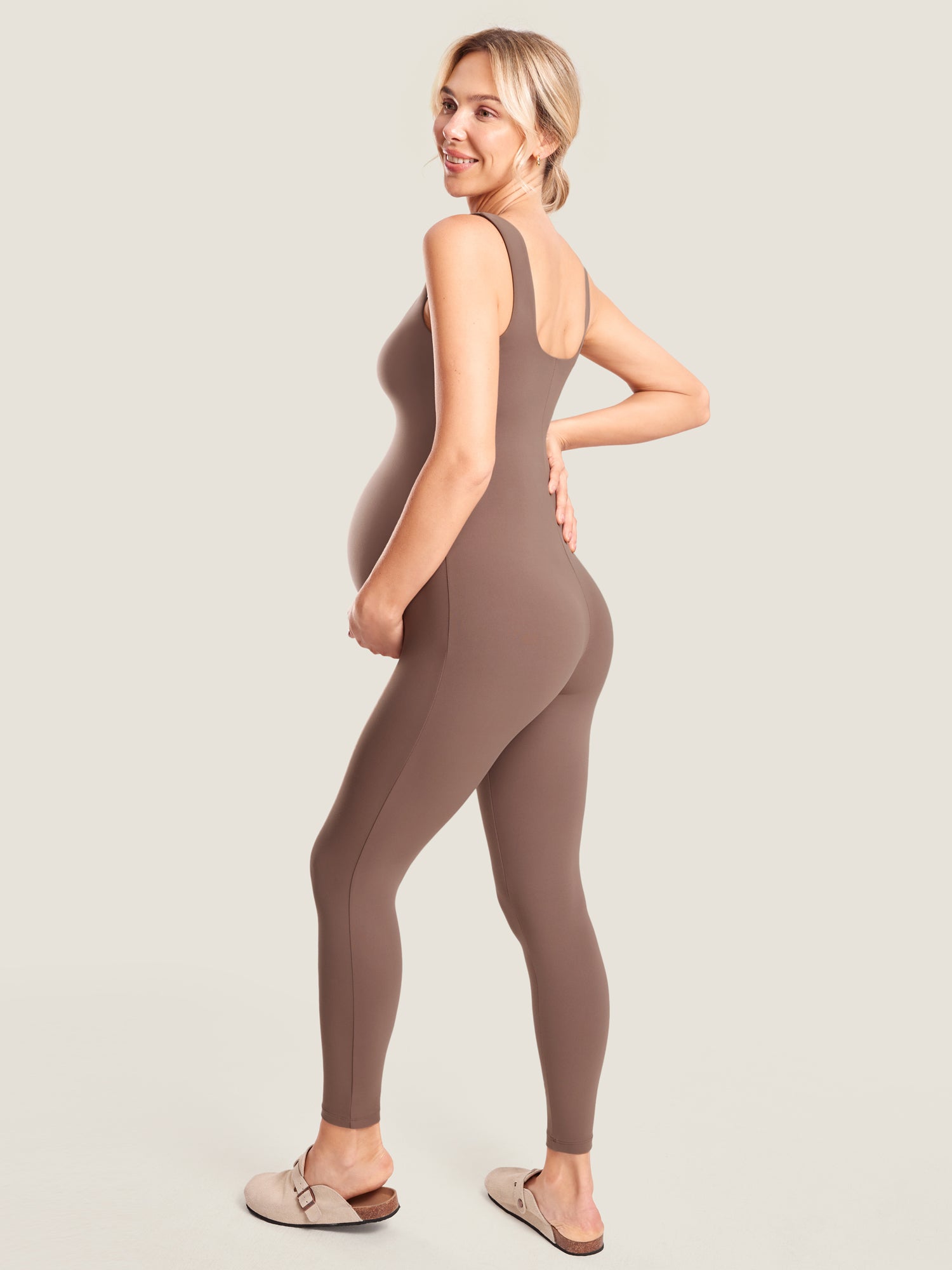 Natrelax® Maternity Jumpsuit Brown Purple