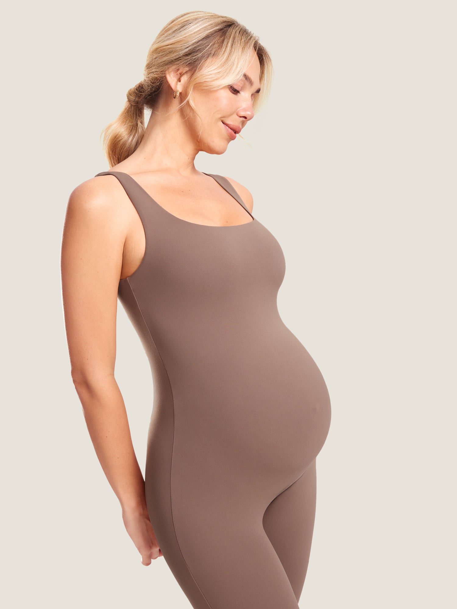 Natrelax® Maternity Jumpsuit Brown Purple