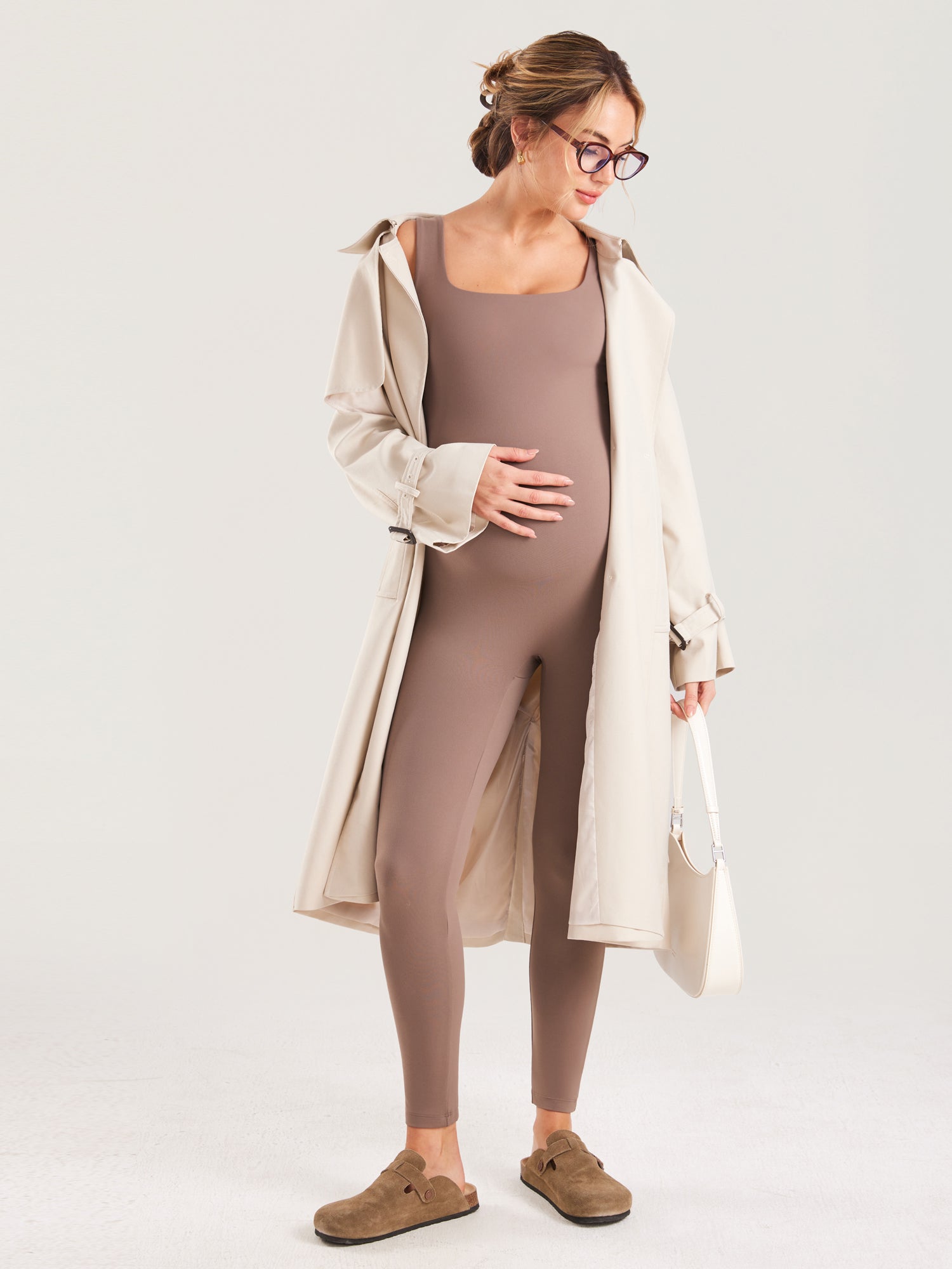 Natrelax® Maternity Jumpsuit Brown Purple