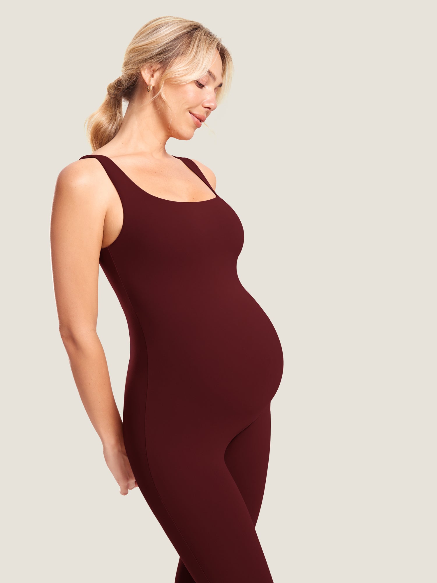 Natrelax® Maternity Jumpsuit Red Merlot