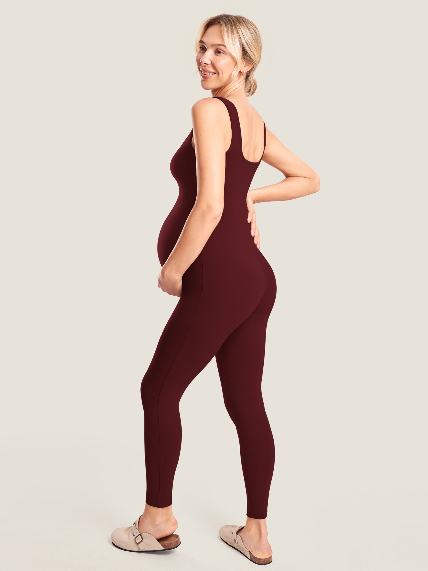 Natrelax® Maternity Jumpsuit Red Merlot
