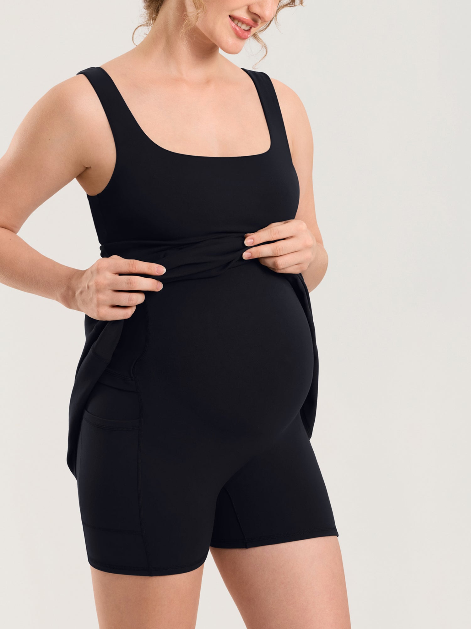 Natrelax® Maternity Mini Dress - Easy Peezy Black