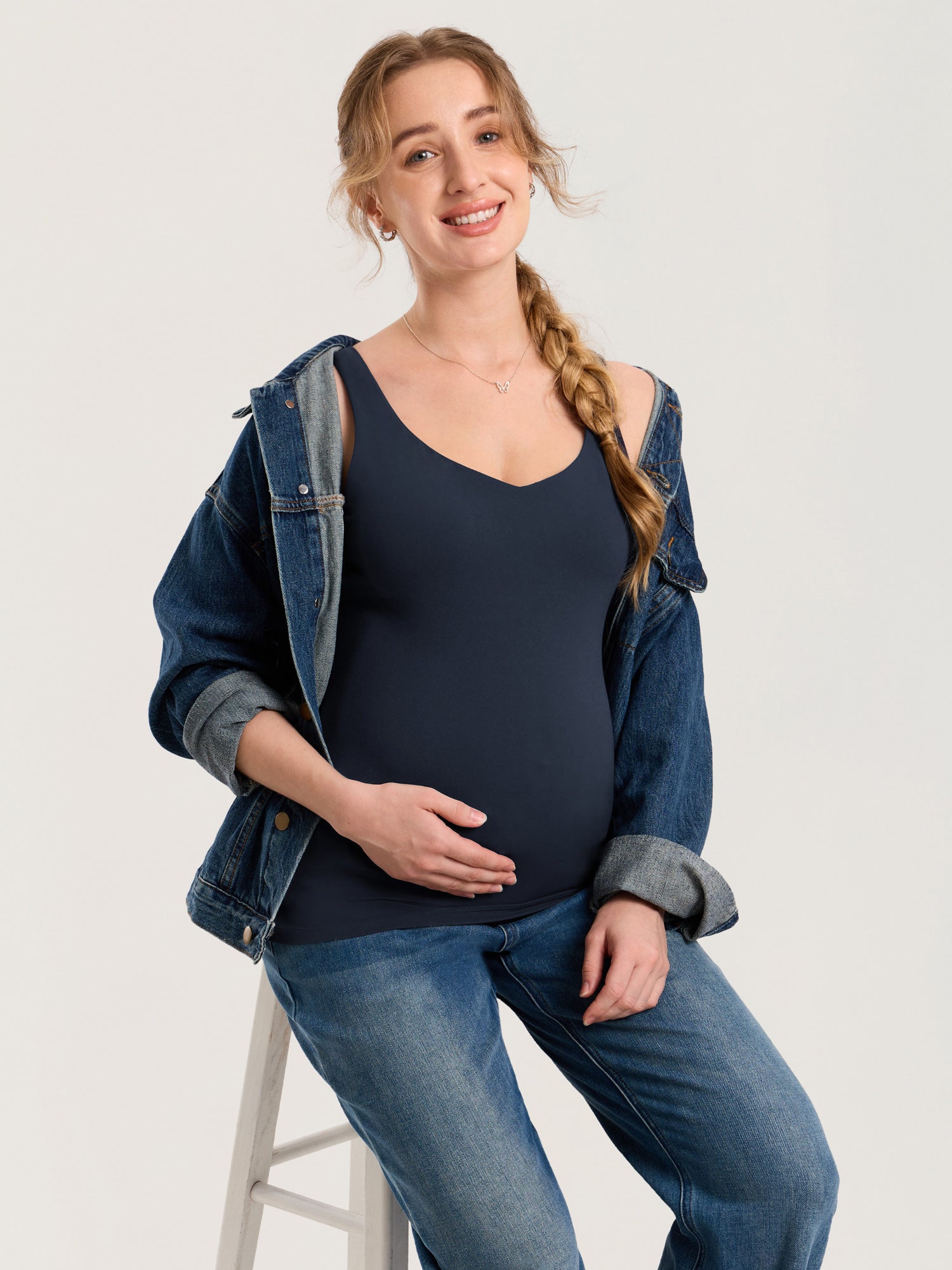 3 Pack Natrelax® V Neck Nursing Tank Top