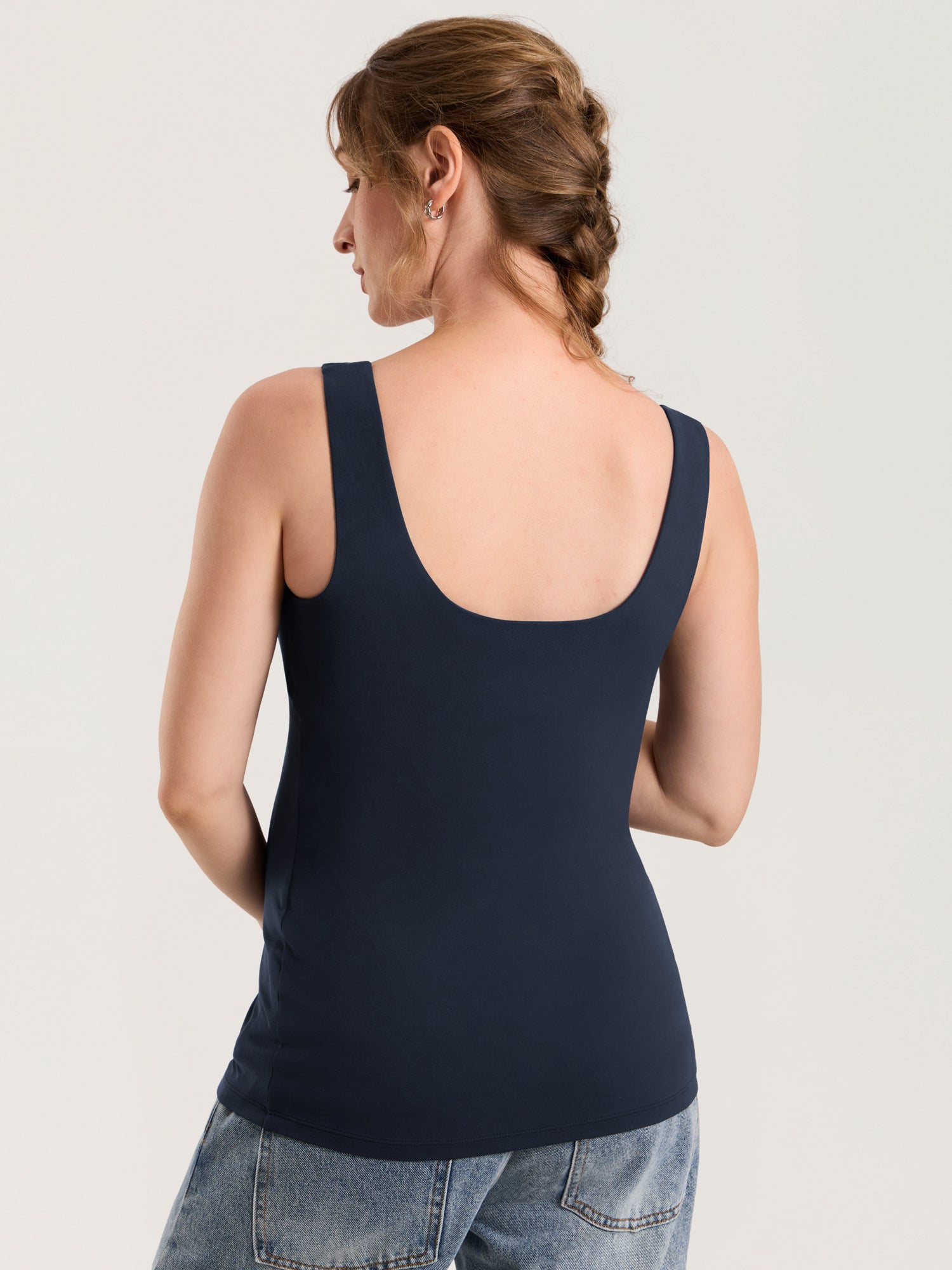 Natrelax® V Neck Nursing Tank Top Twilight Blue