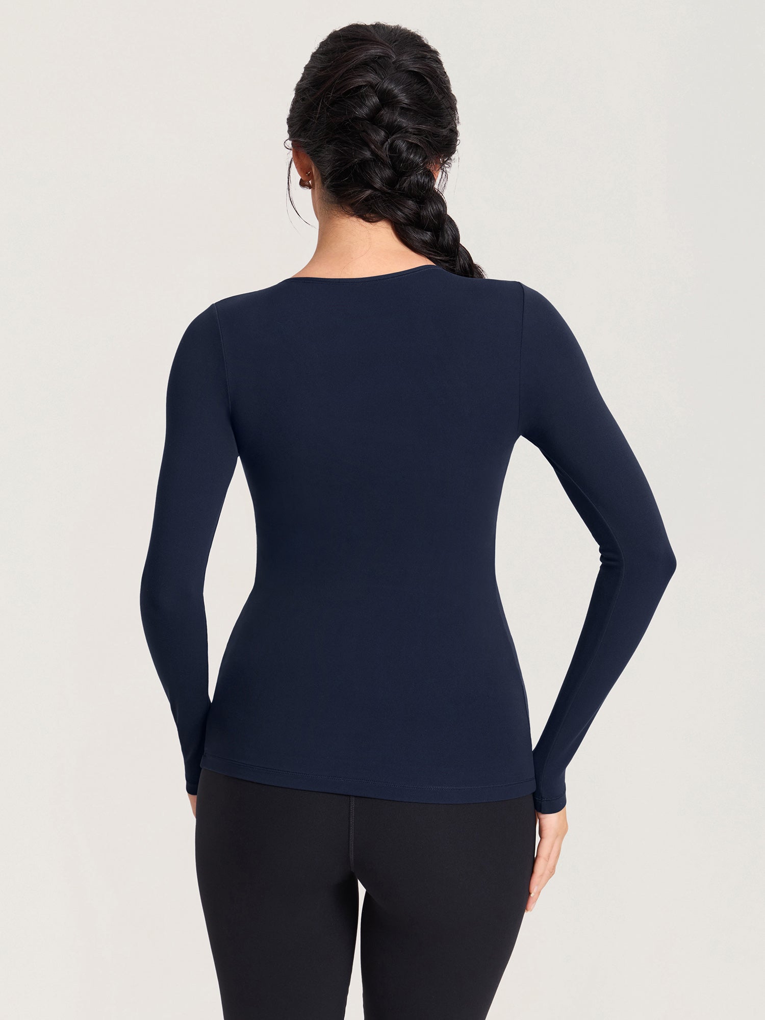 AirSoft Crossover Maternity & Nursing Top - Long Sleeves Deep Ocean Blue