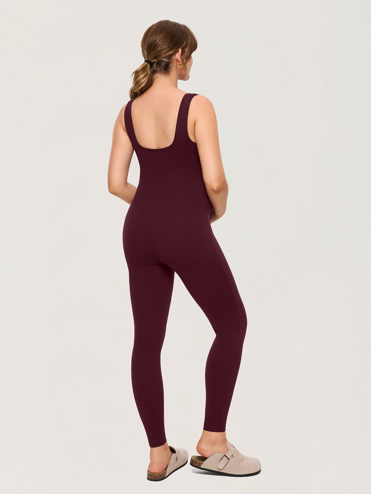 Natrelax® Maternity Jumpsuit 28" Ripe Plum
