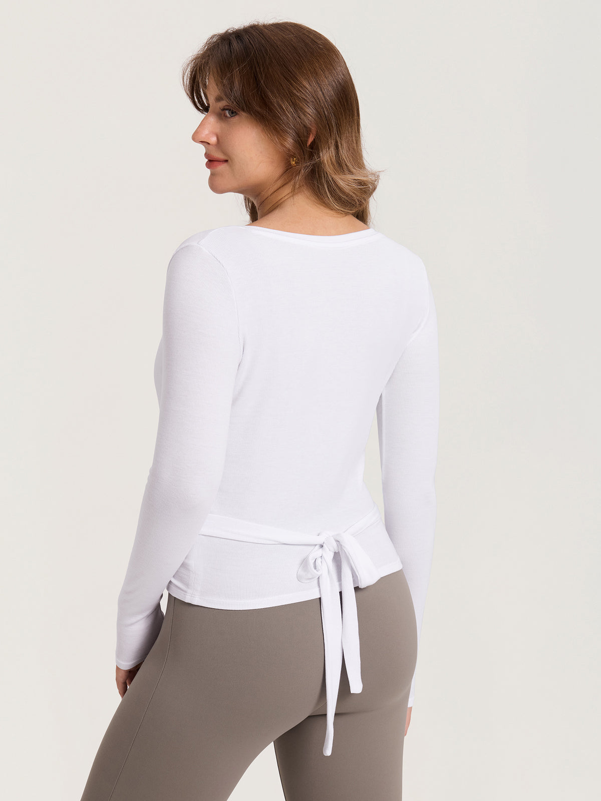 Modal Rib Knit Maternity Ballet Wrap Top