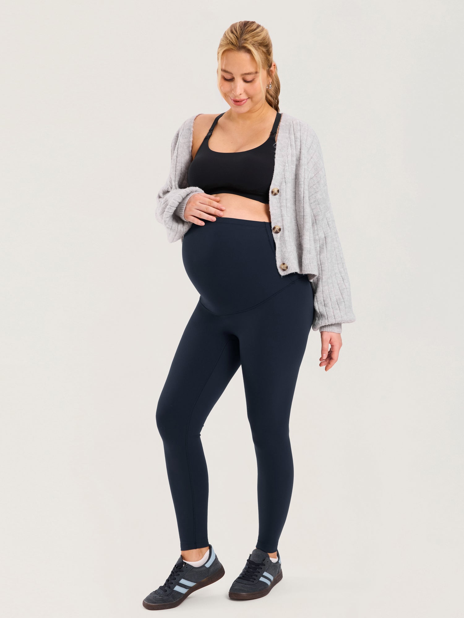 Natrelax® No Front Seam Maternity Leggings 25" Twilight Blue