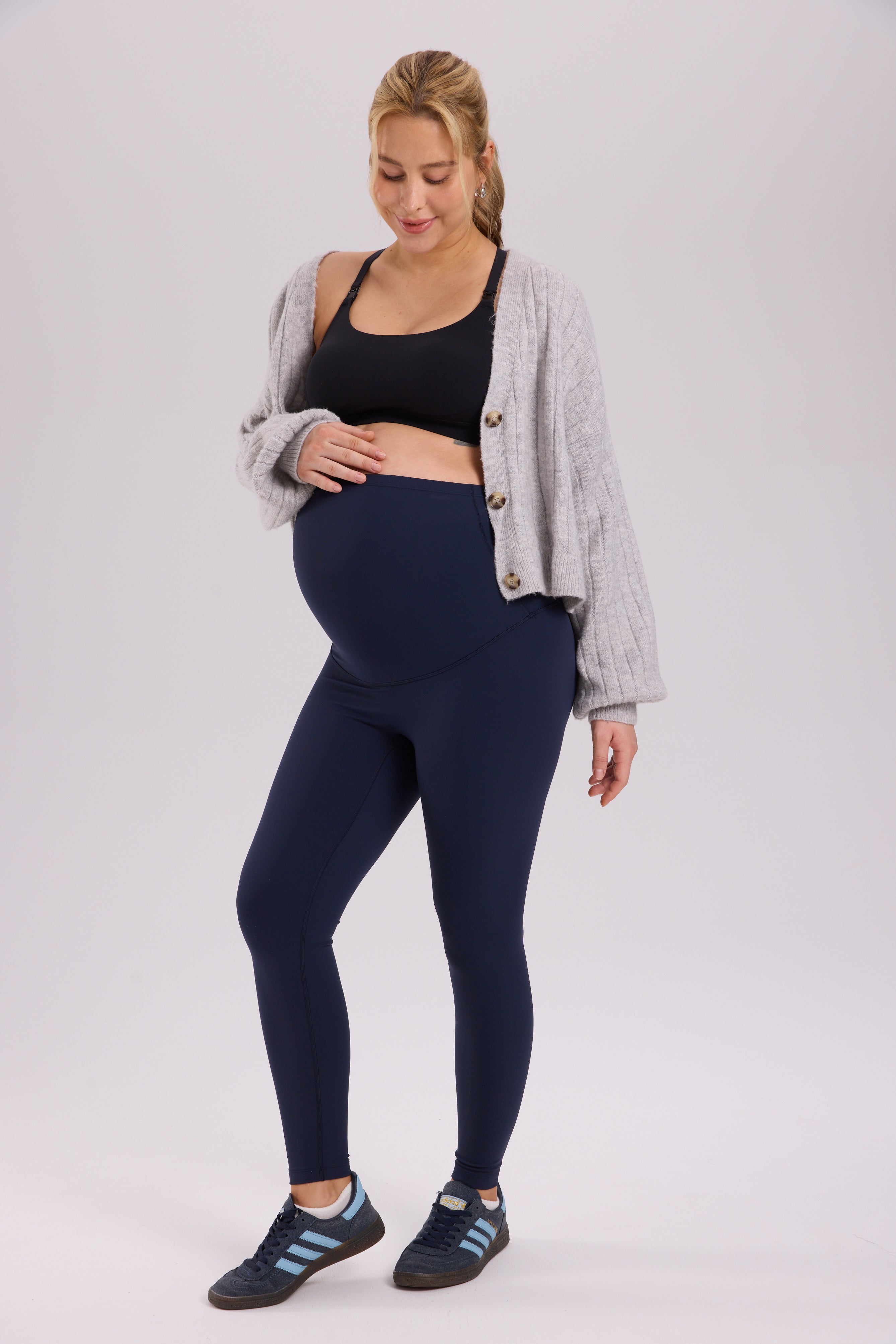 Natrelax® No Front Seam Maternity Leggings 25" Twilight Blue