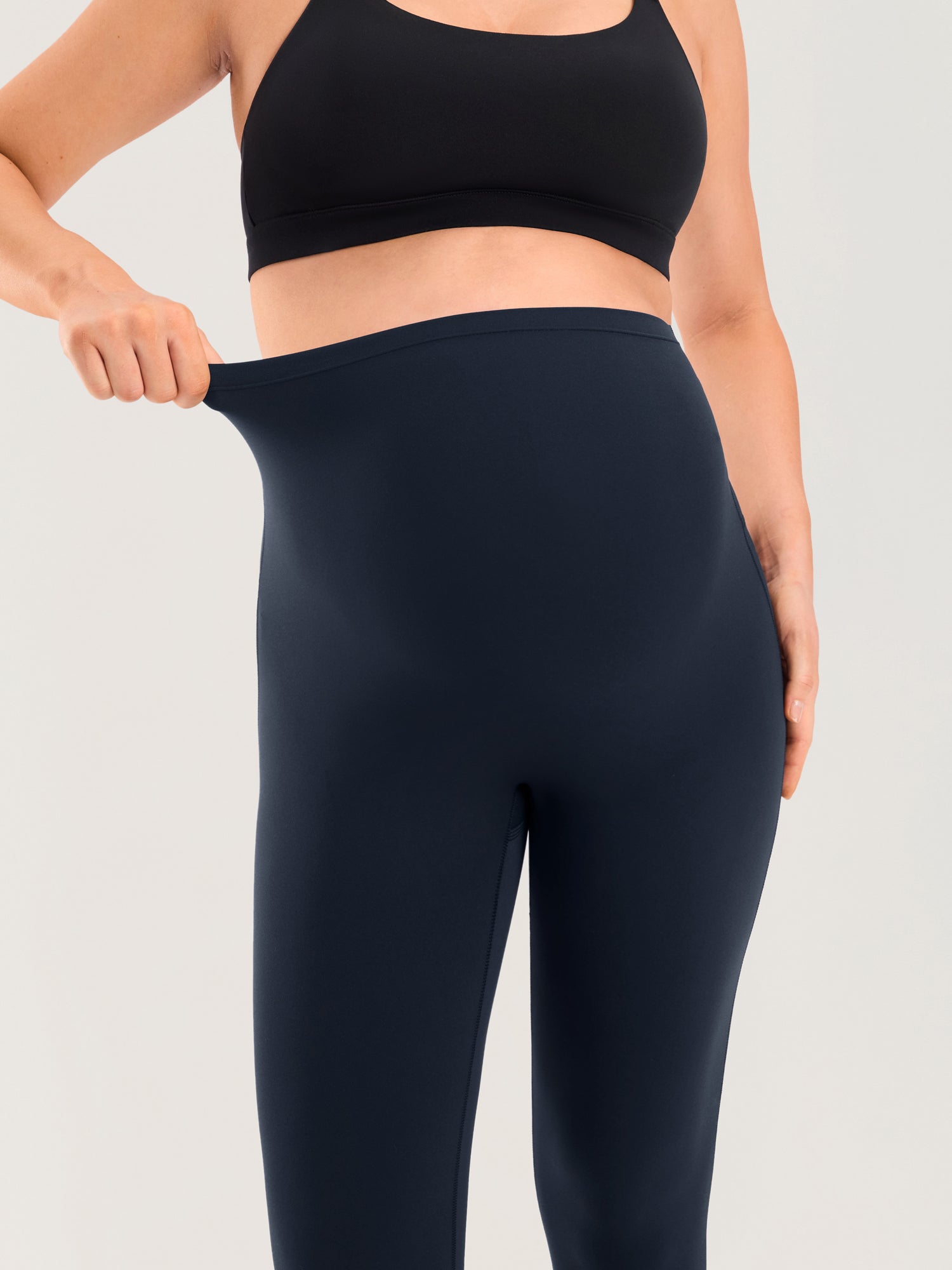 Natrelax® Seamless-Front Maternity Leggings 25" Twilight Blue