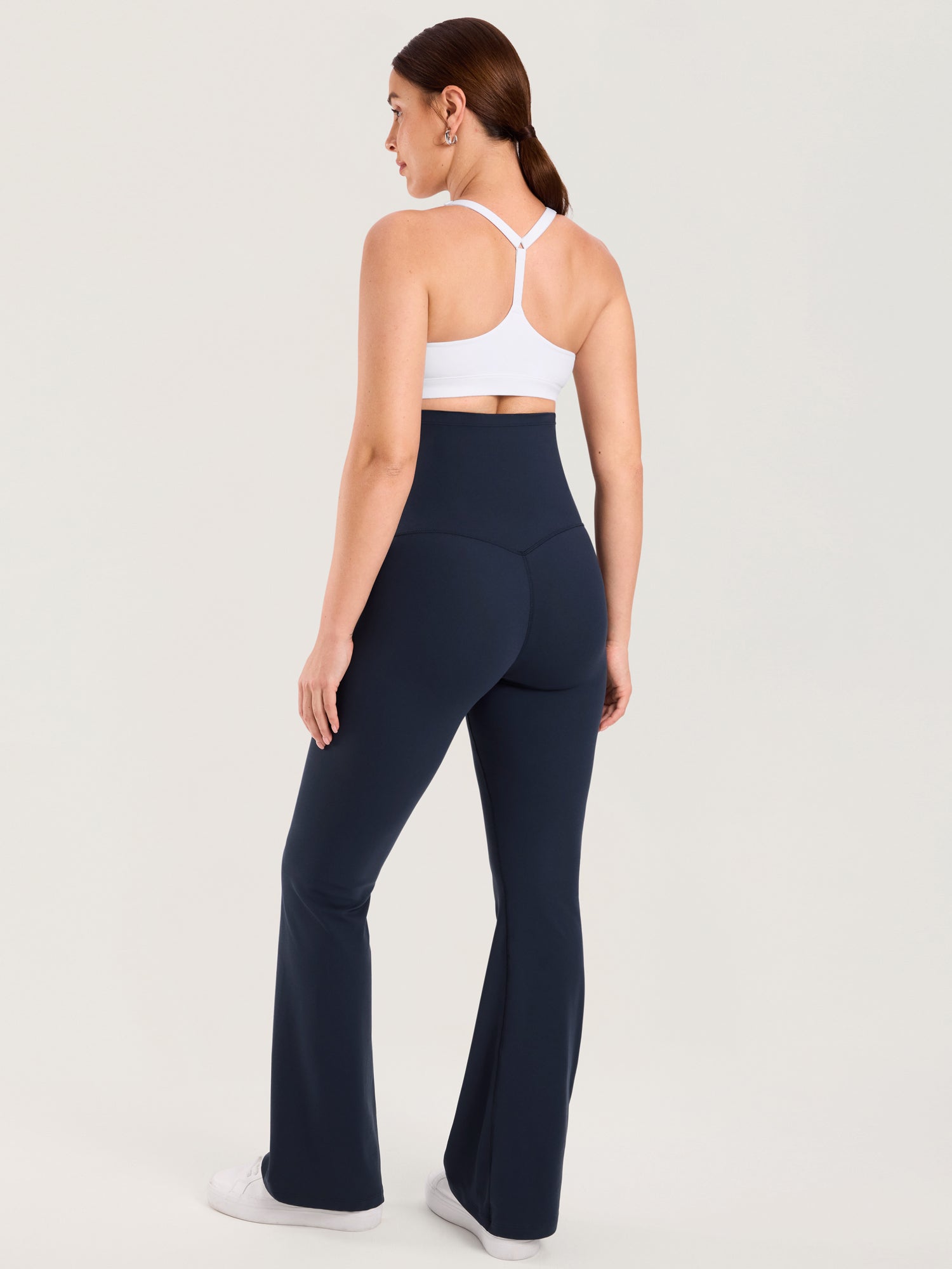 Natrelax® No Front Seam Maternity Flare Leggings 31.5" Twilight Blue