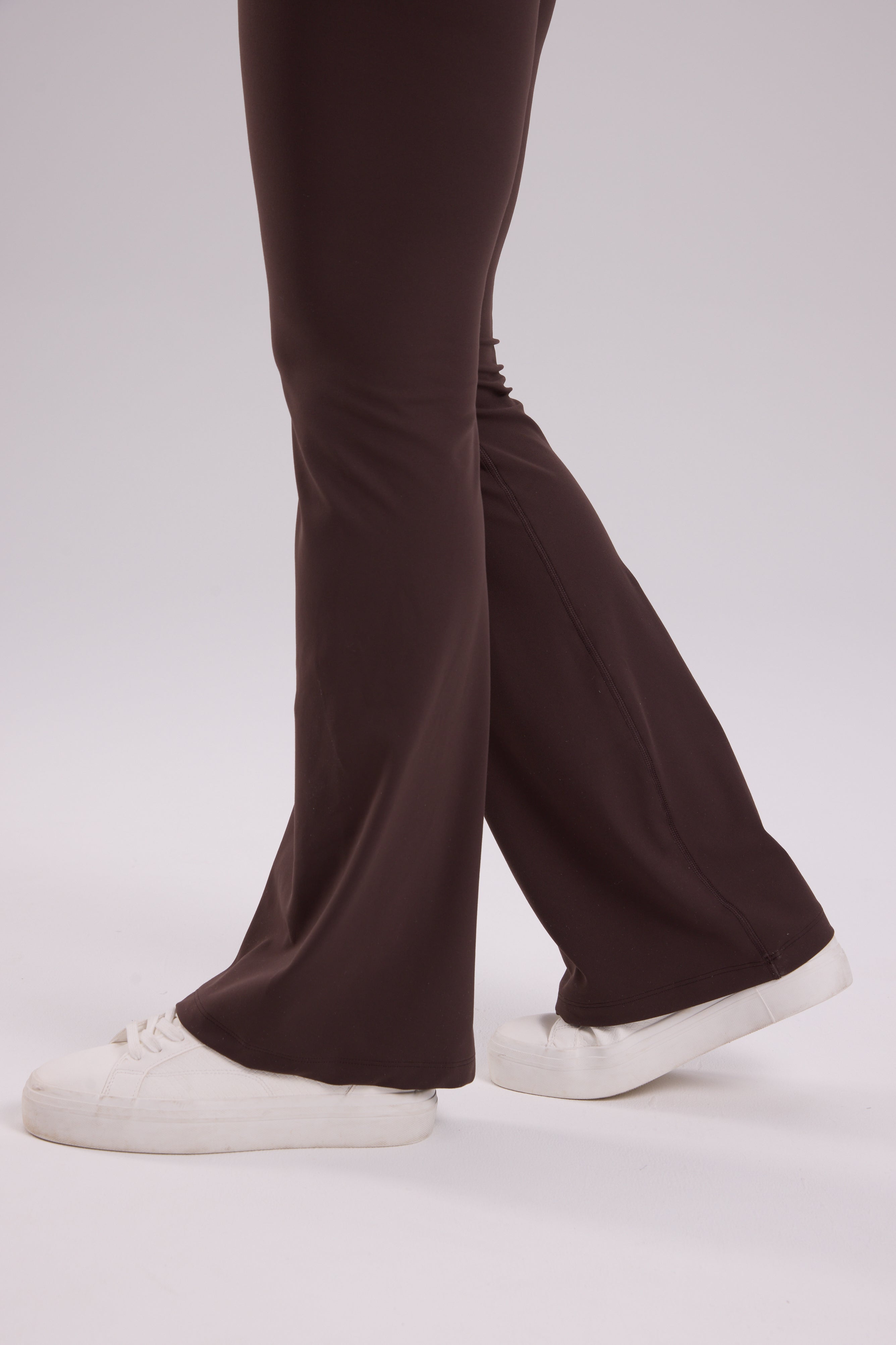 Natrelax® No Front Seam Maternity Flare Leggings 31.5" Clay Brown