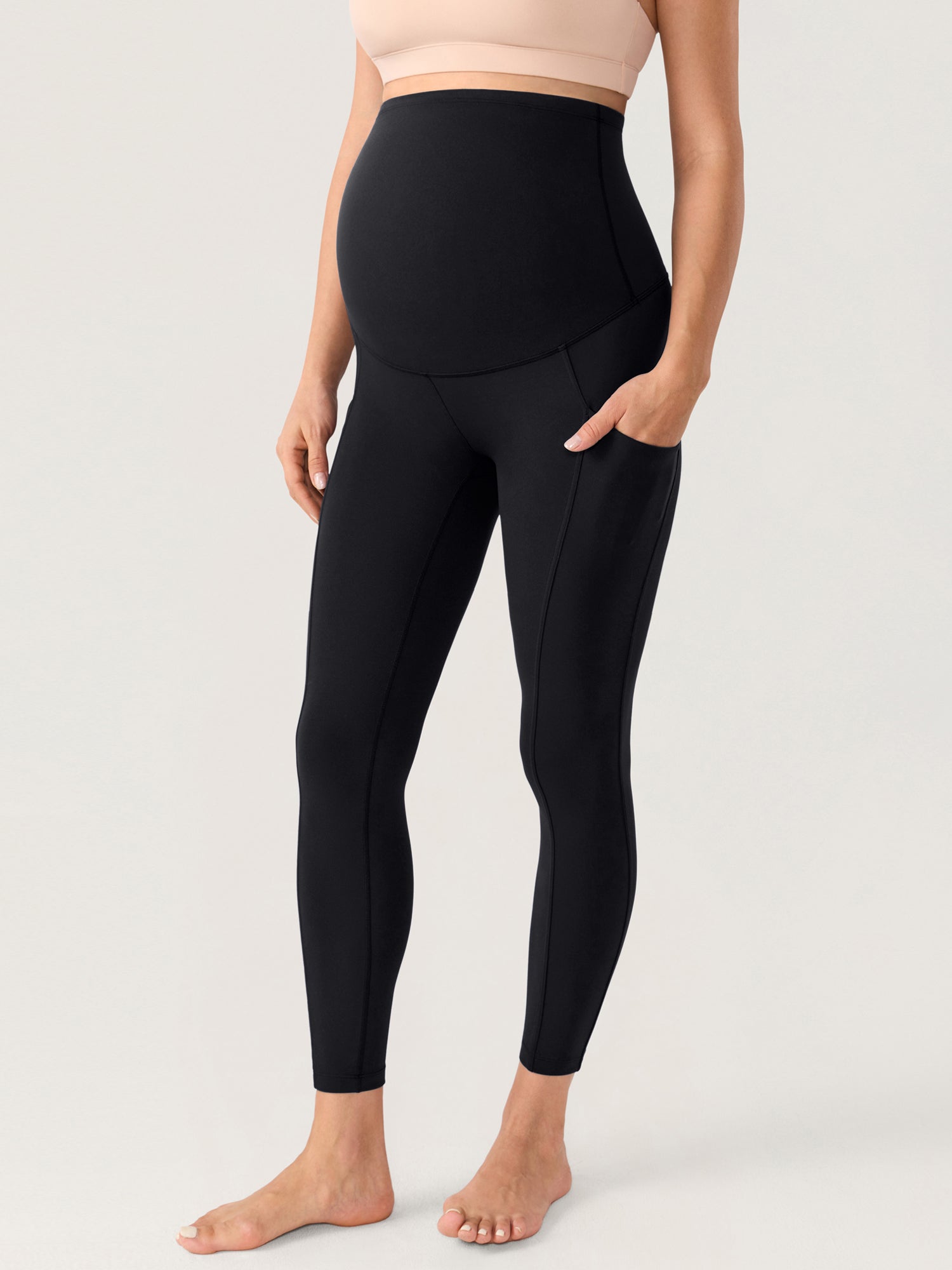 Natrelax® Maternity Leggings with Pockets 25" Black