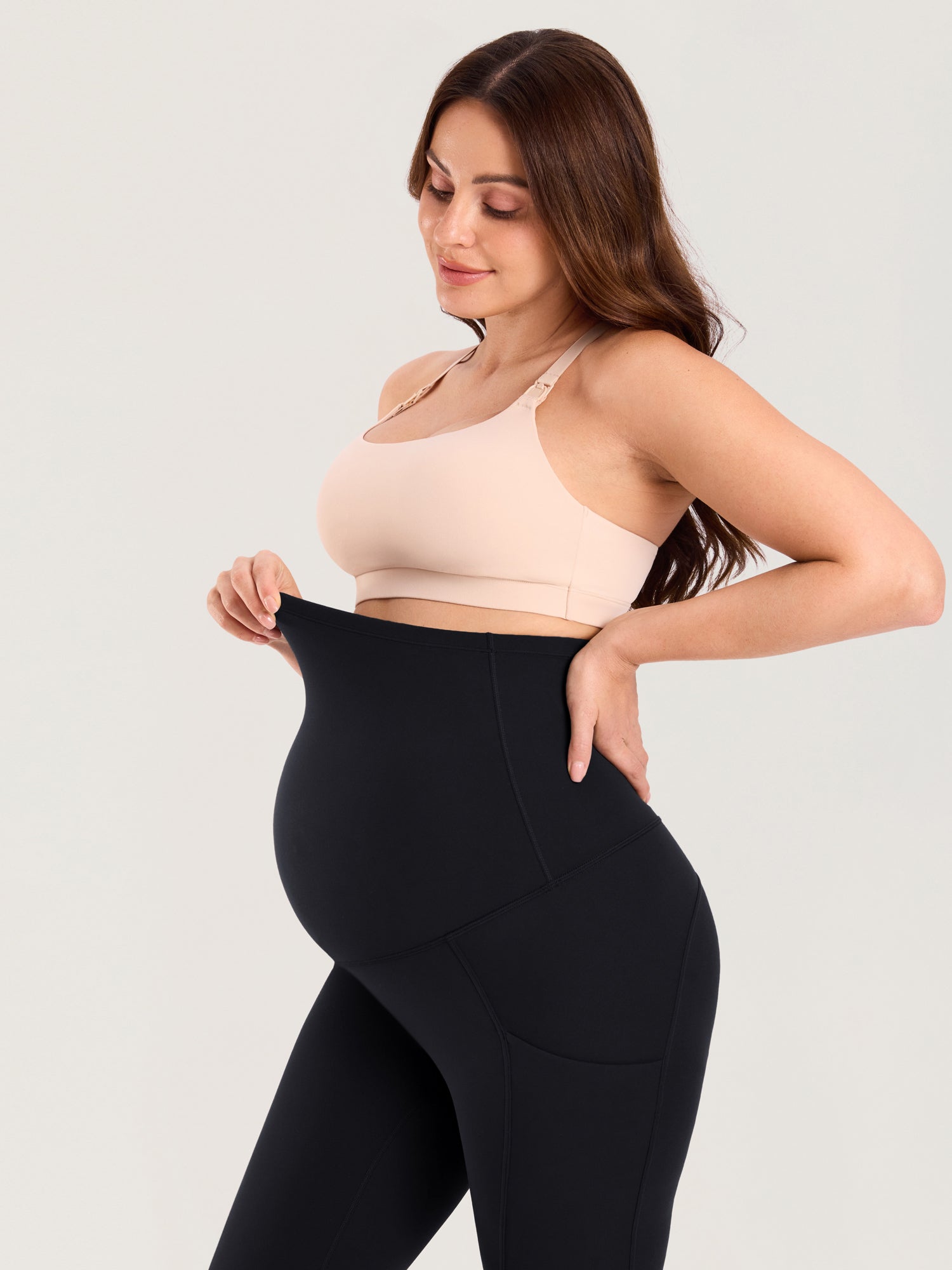 Natrelax® Maternity Leggings with Pockets 25" Black