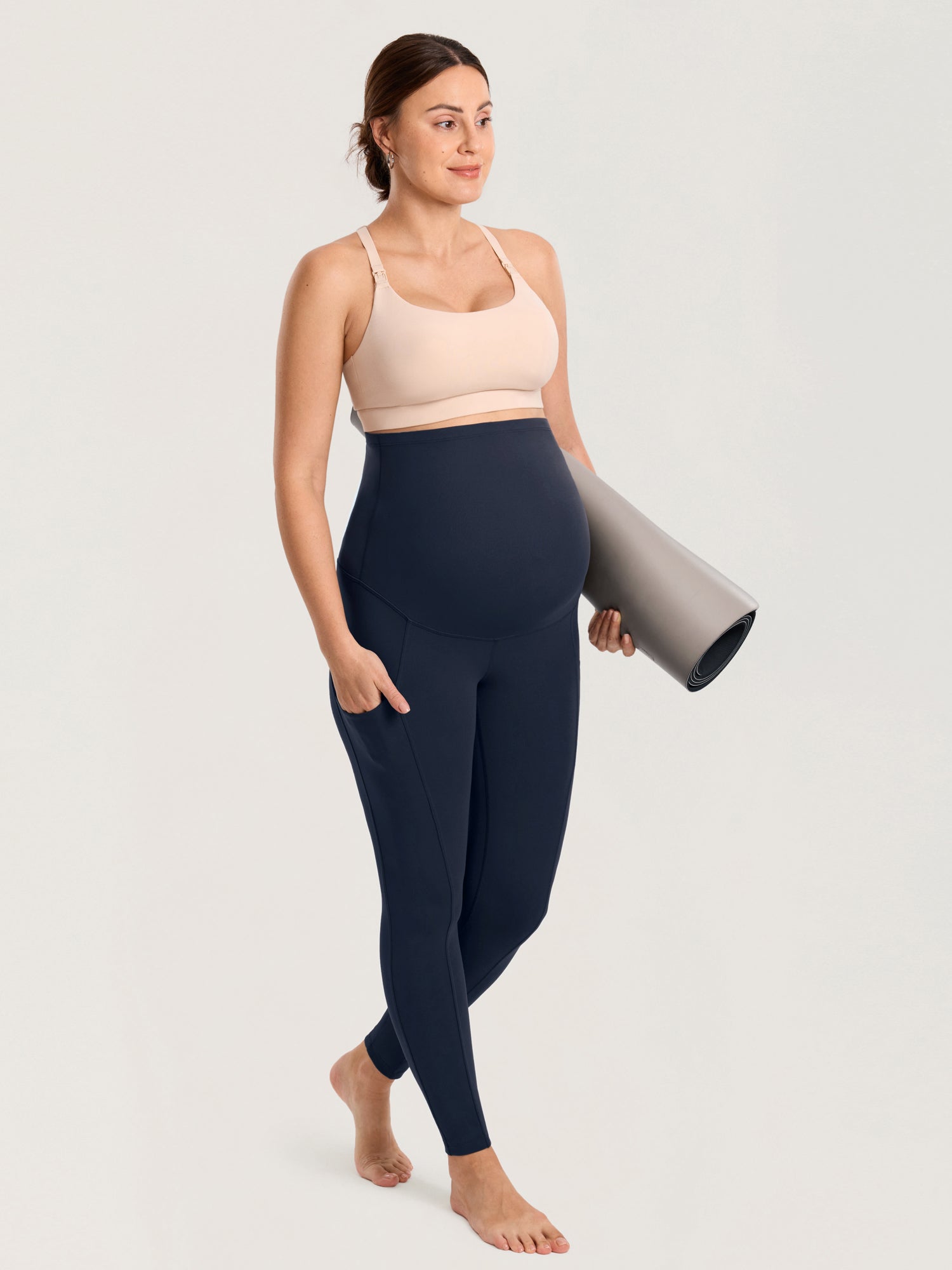 Natrelax® Maternity Leggings with Pockets 25" Twilight Blue