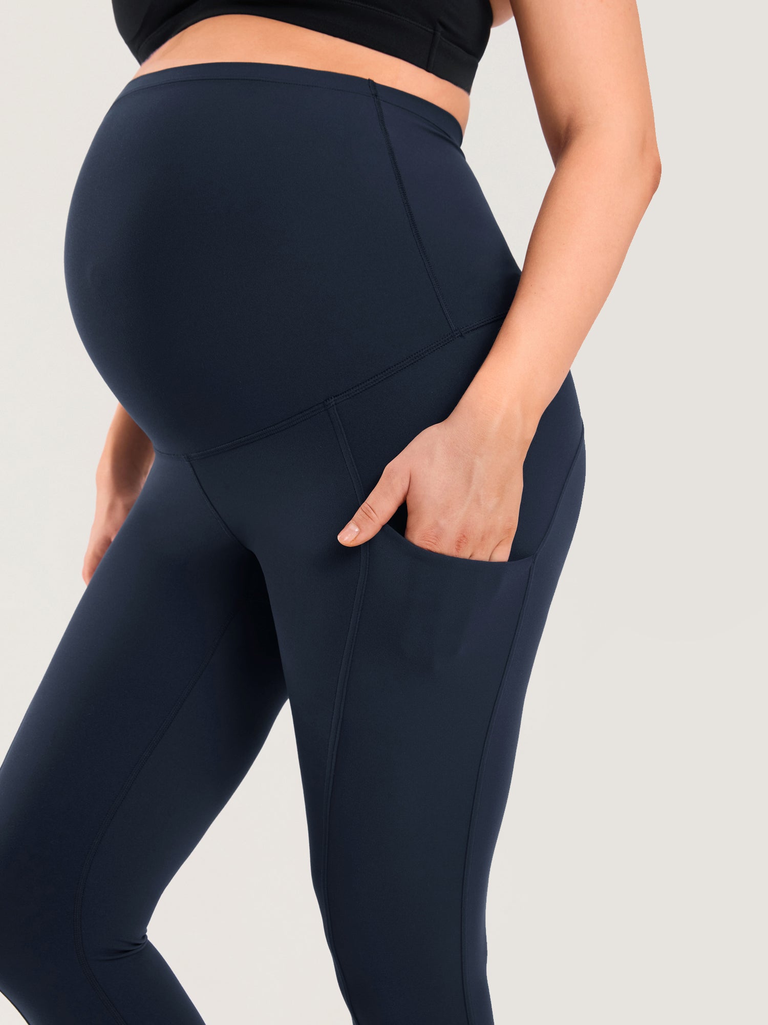 Natrelax® Maternity Leggings with Pockets 25" Twilight Blue