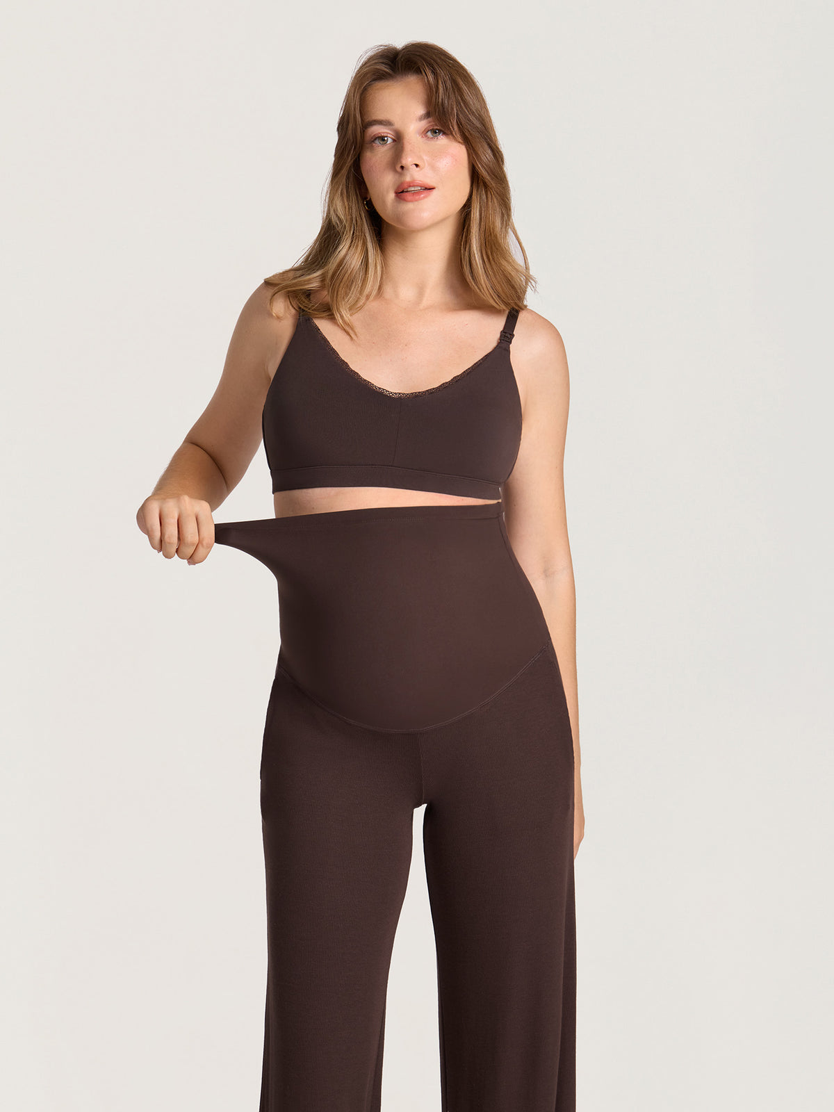 Ribbed Modal Maternity Lounge Pants 30"