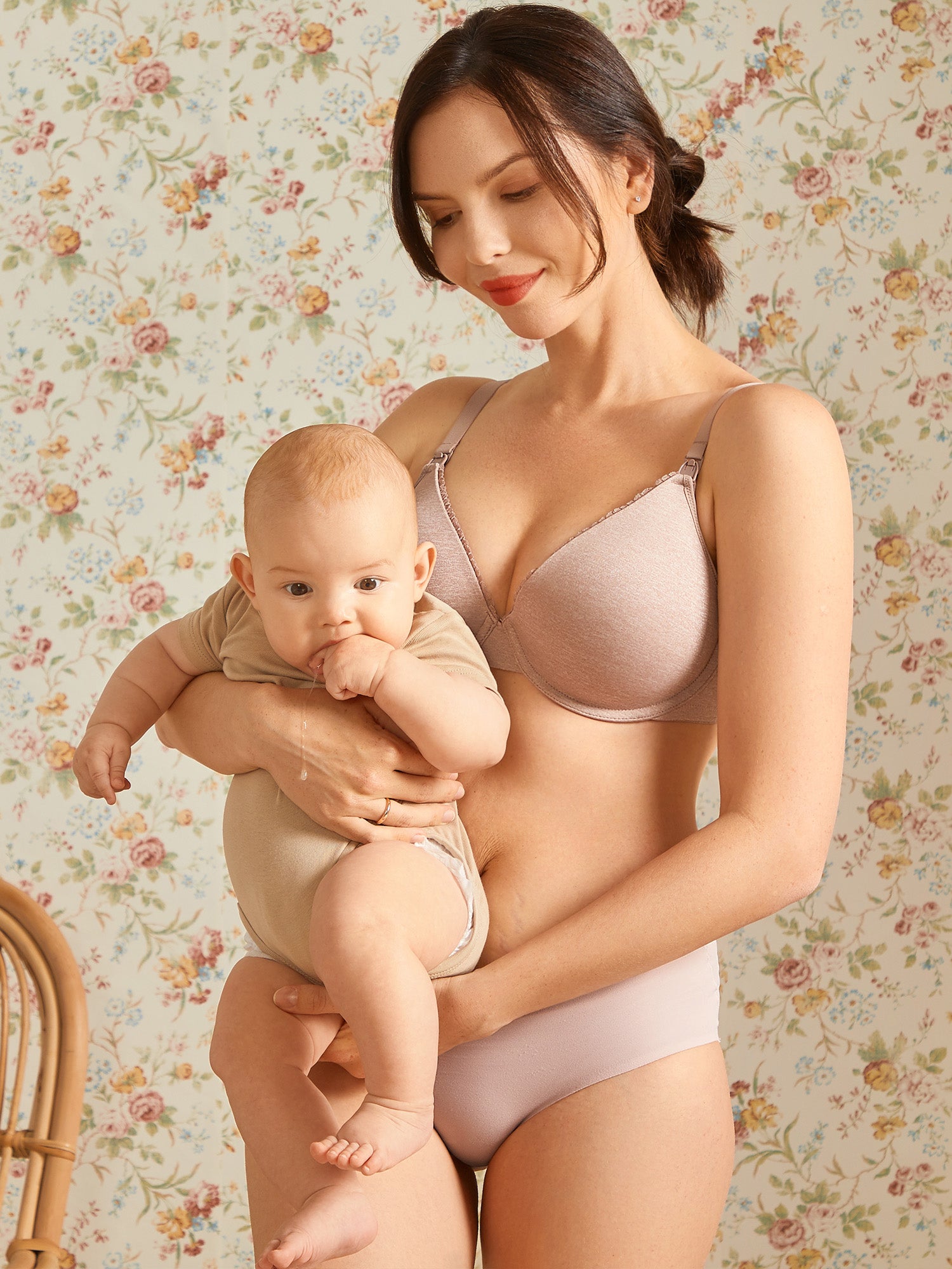 Underwired Support Nursing Bra Cameo Heather