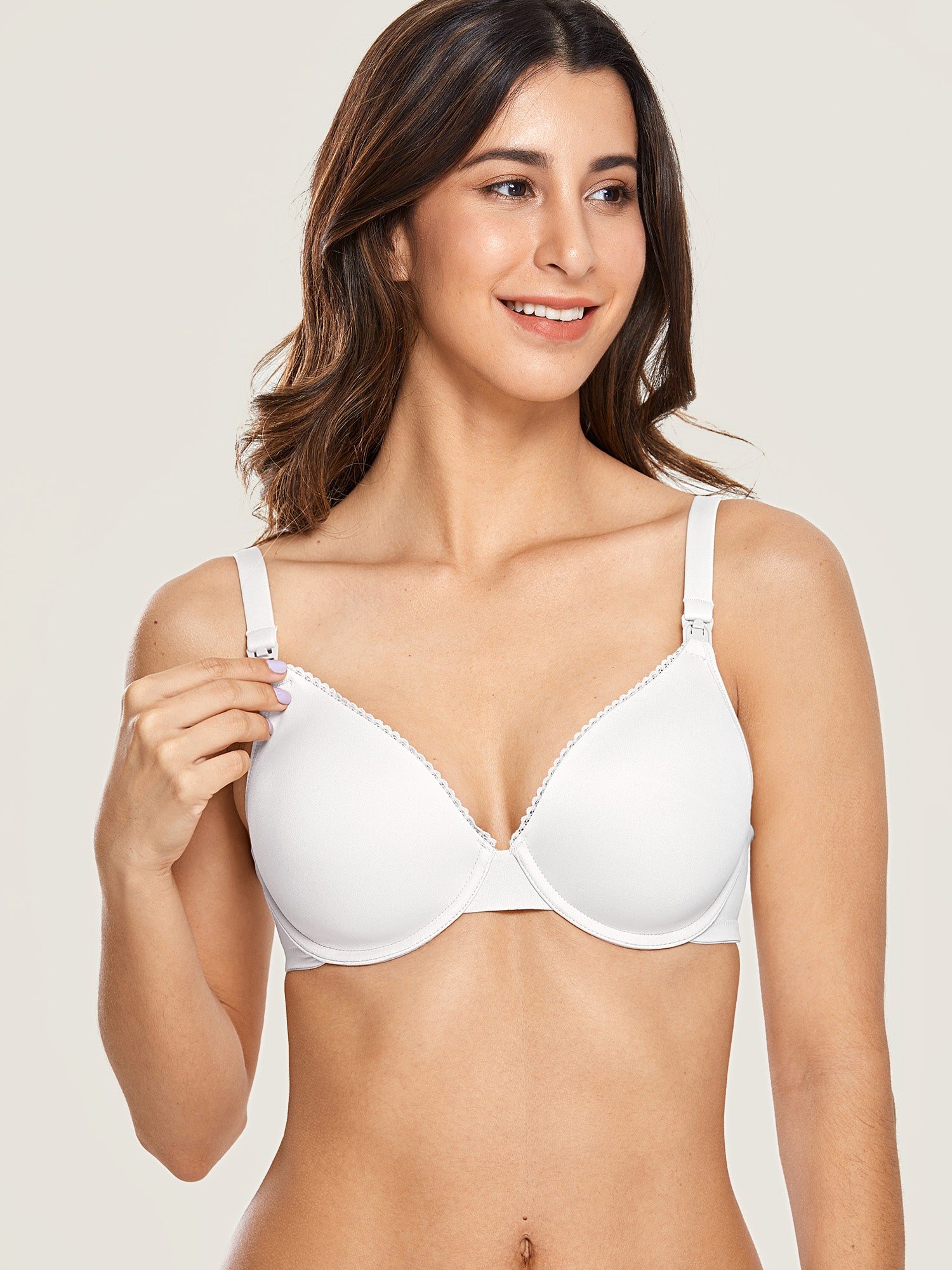 Underwired Support Nursing Bra White