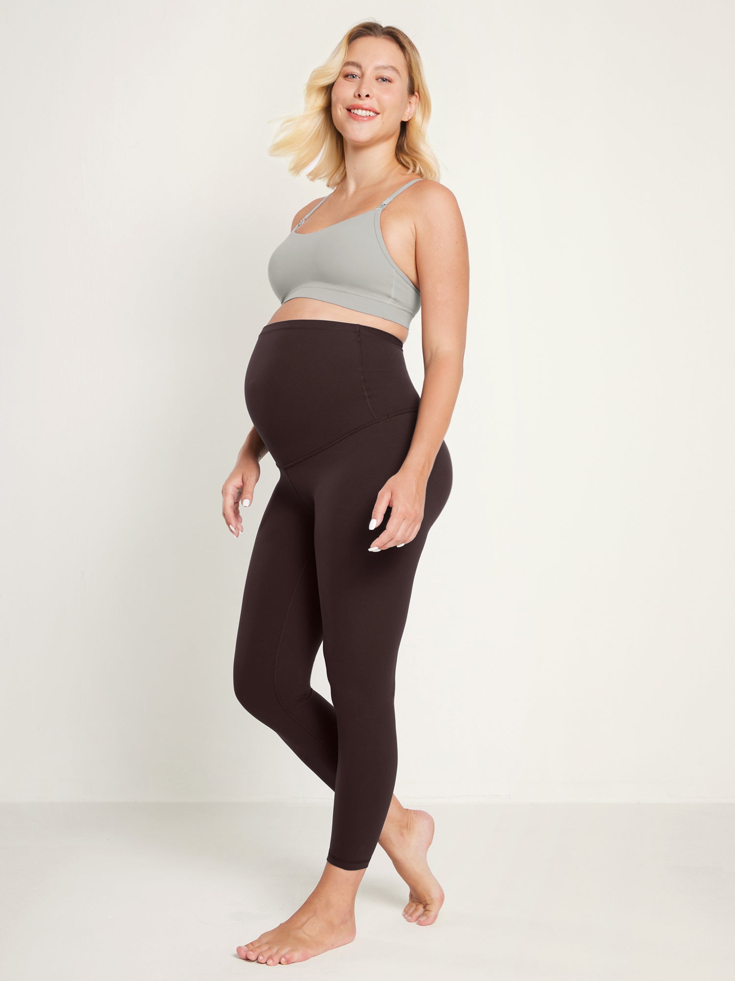 Natrelax® Maternity Leggings 25" - Super High Waist Hot Fudge Brown
