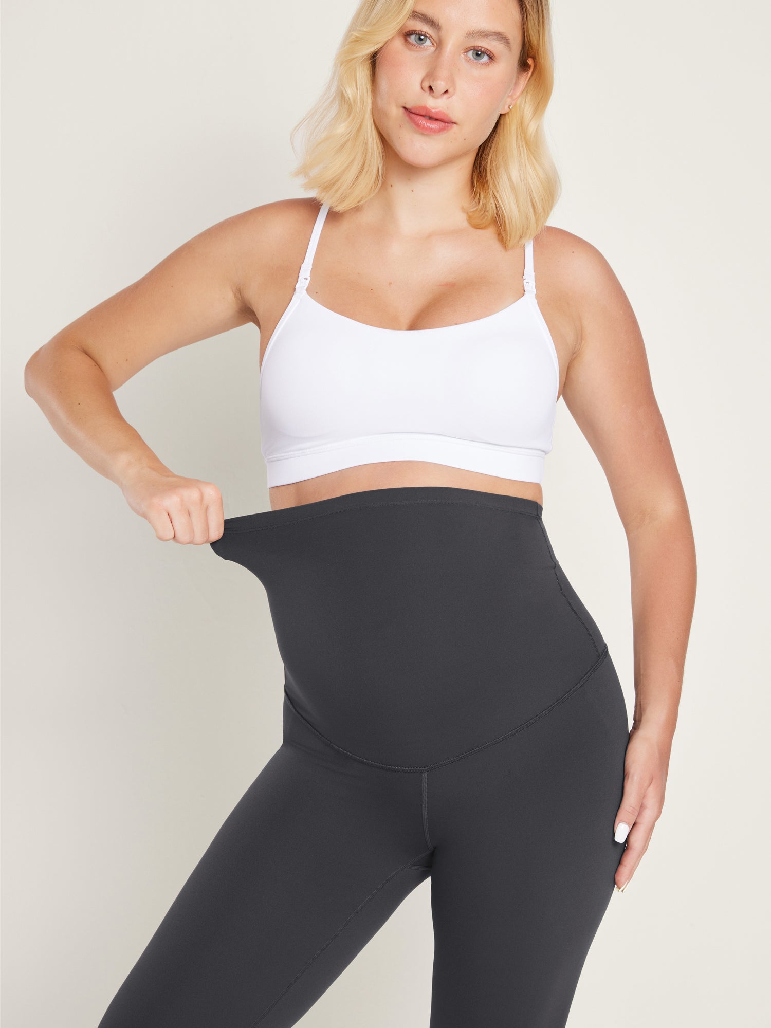 Natrelax® Maternity Leggings 28" - Super High Waist Mysterious Grey