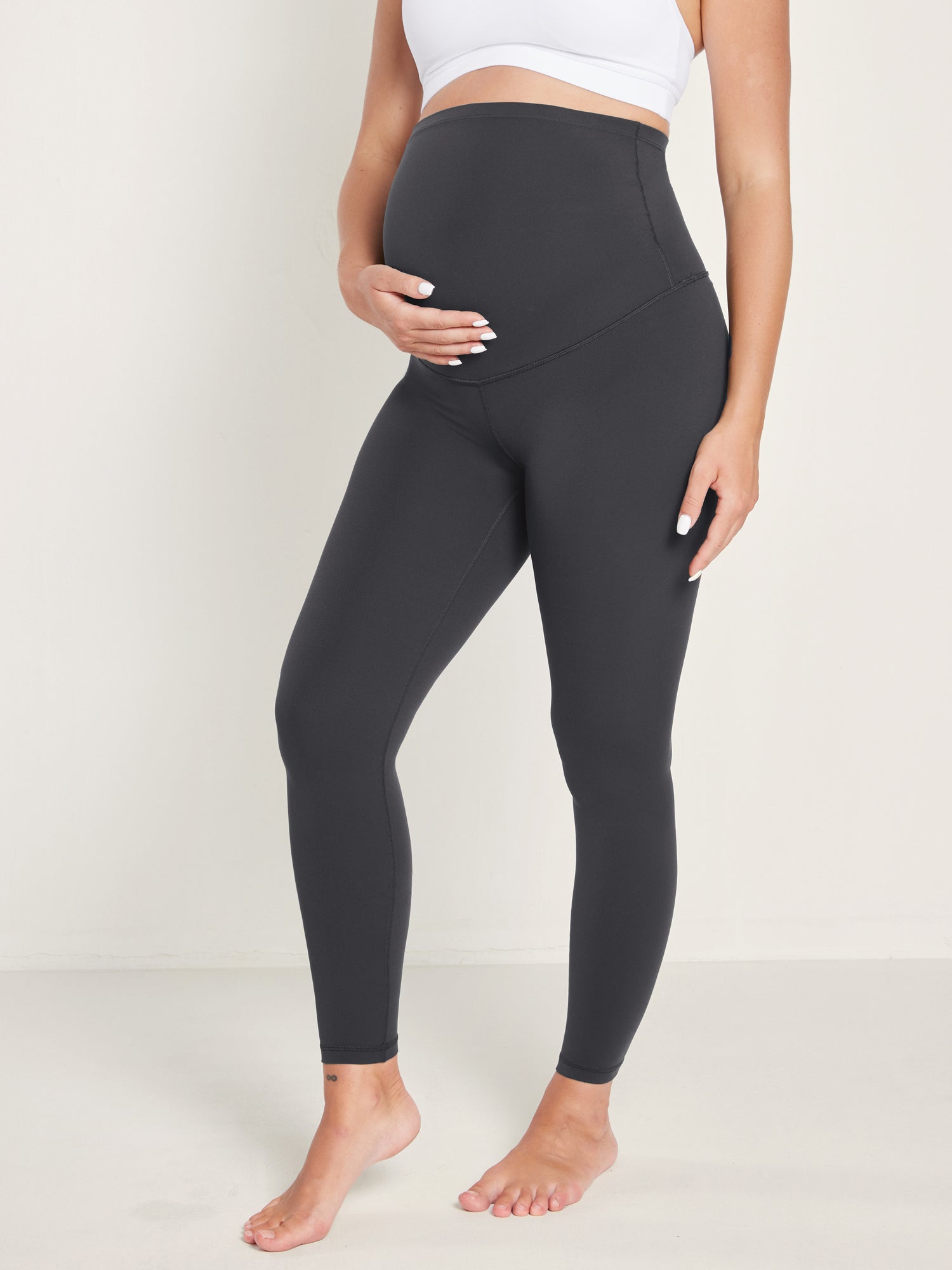 Natrelax® Maternity Leggings 28" - Super High Waist Mysterious Grey